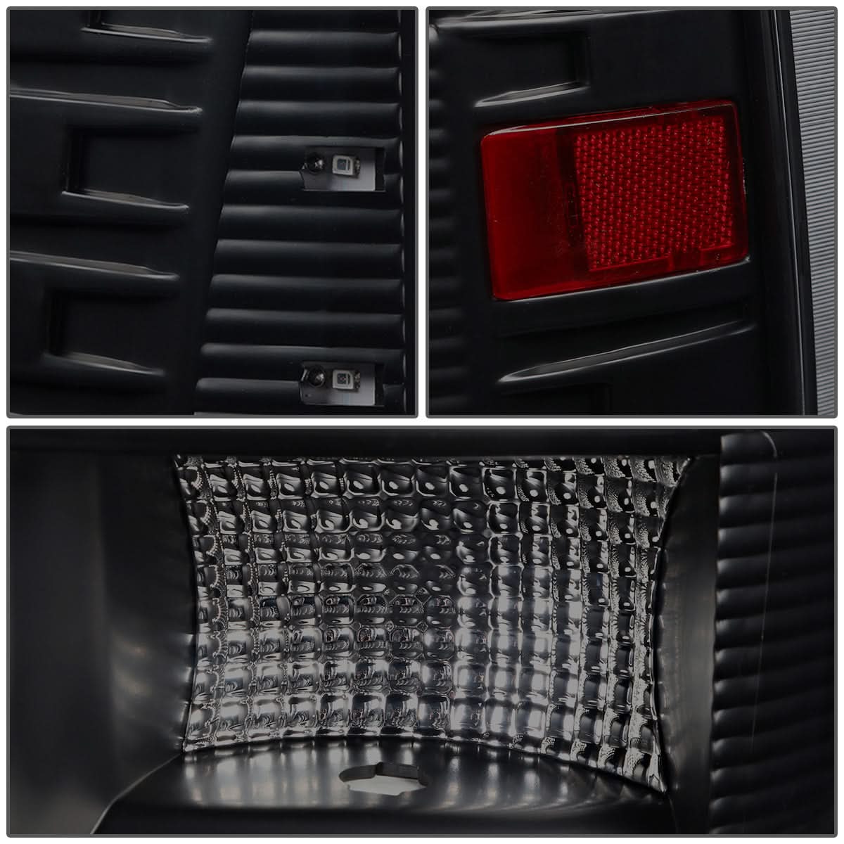 09-17 Dodge Ram 1500 2500 3500 C-Bar Style 3D LED Tail Lights Black/Smoke