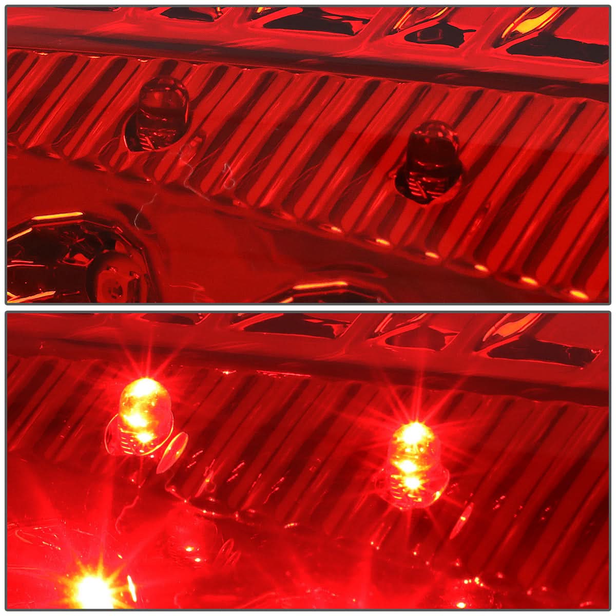 09-17 Dodge Ram LED Tail Lights Chrome Red