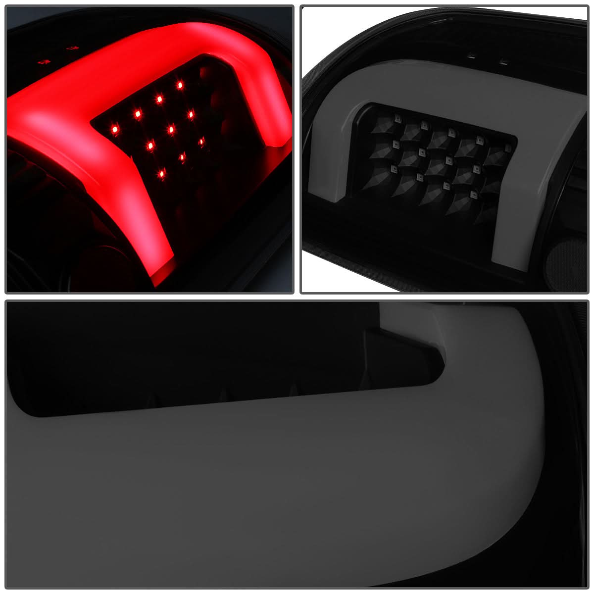 04-08 Ford F-150 3D C-Bar LED Tail Lights - Black/Smoke