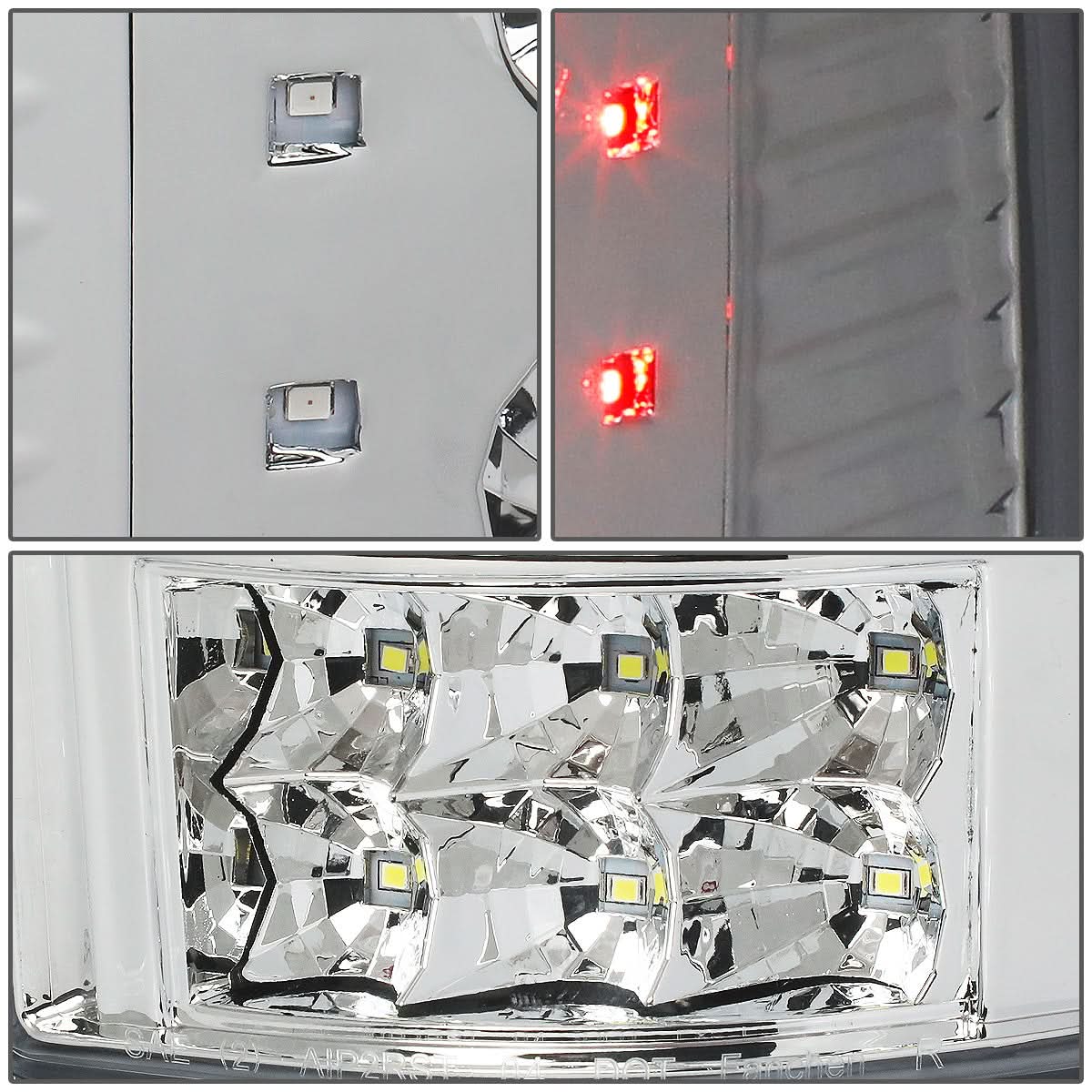 04-08 Ford F-150 LED Tail Lights Chrome Clear
