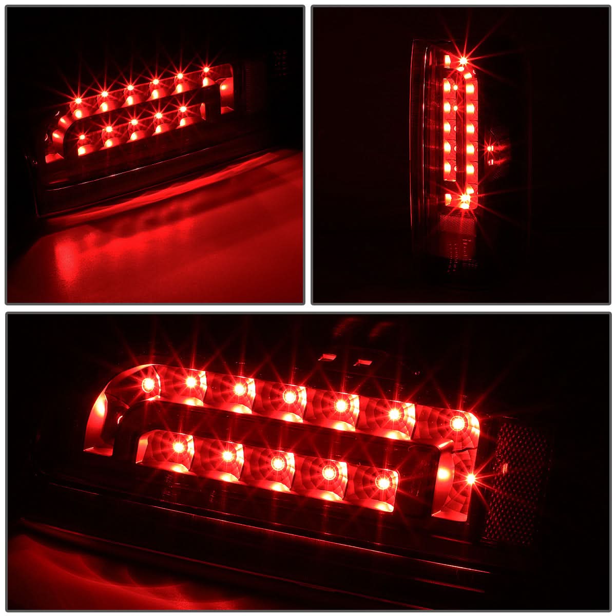 90-97 Ford F-150/F-250/F-350/Bronco LED Tail Lights - Black/Smoke