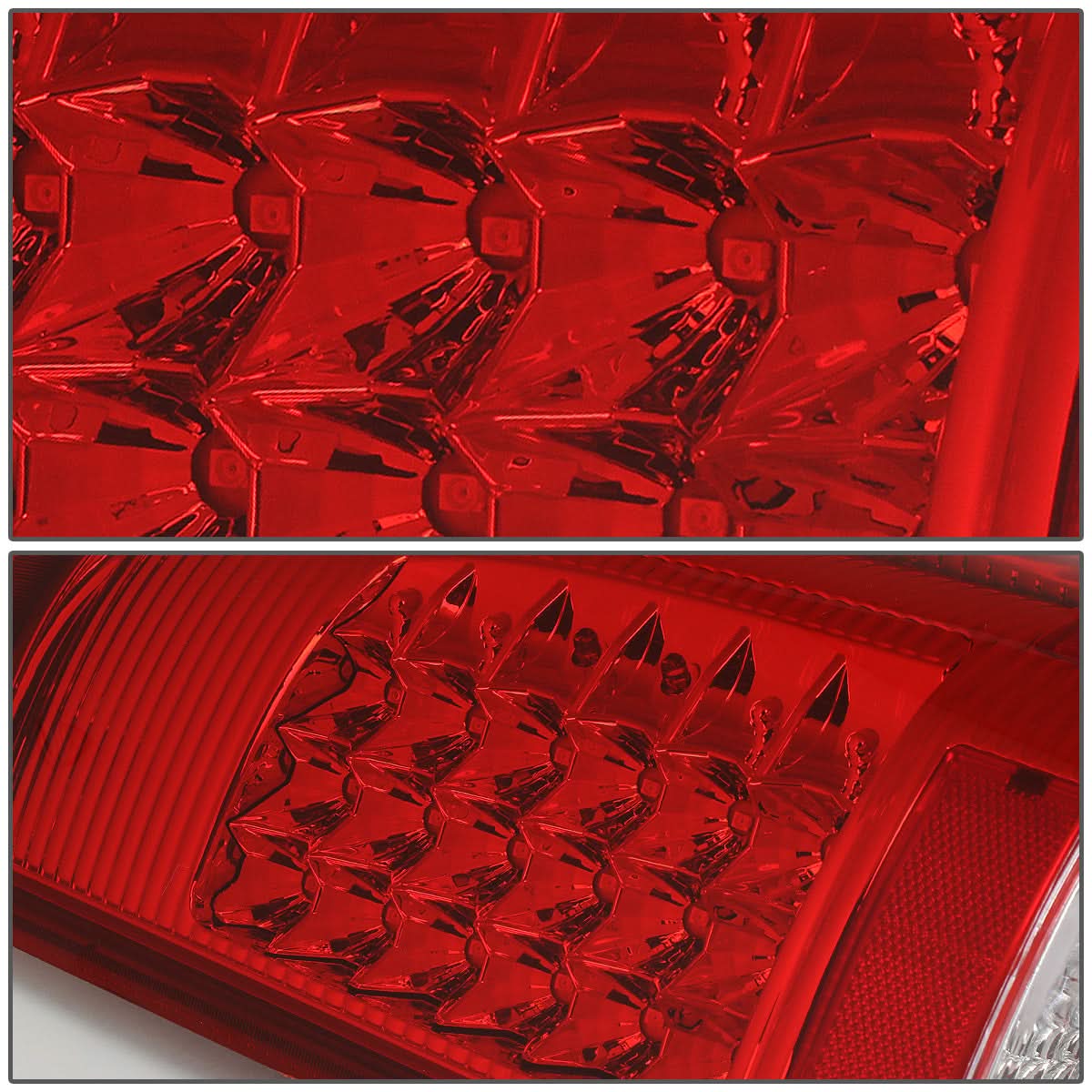 97-07 Ford F-150 F-250 F-350 F-450 F-550 LED Tail Lights Chrome/Red