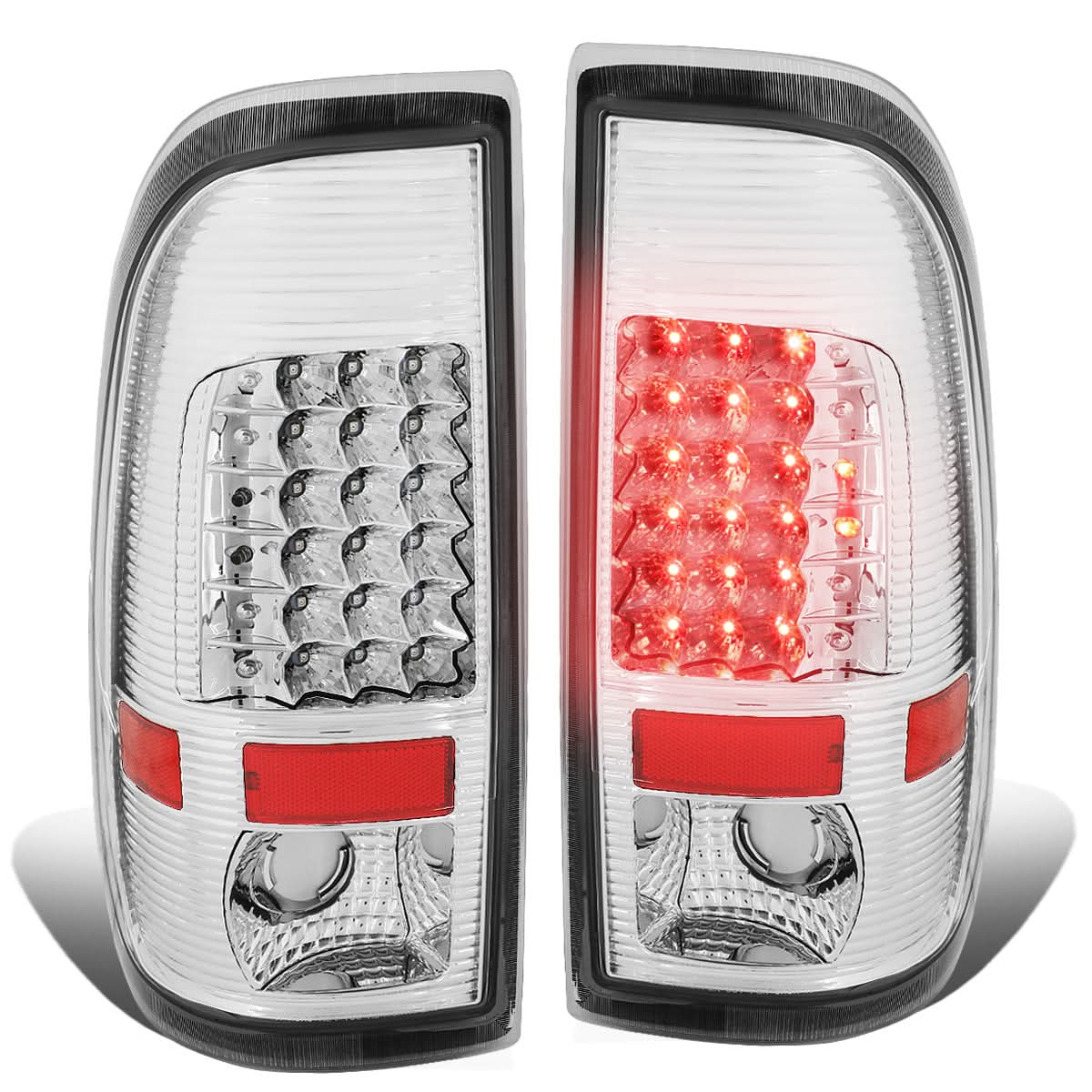 08-16 Ford F-250 F-350 F-450 F-550 Super Duty LED Tail Lights Chrome