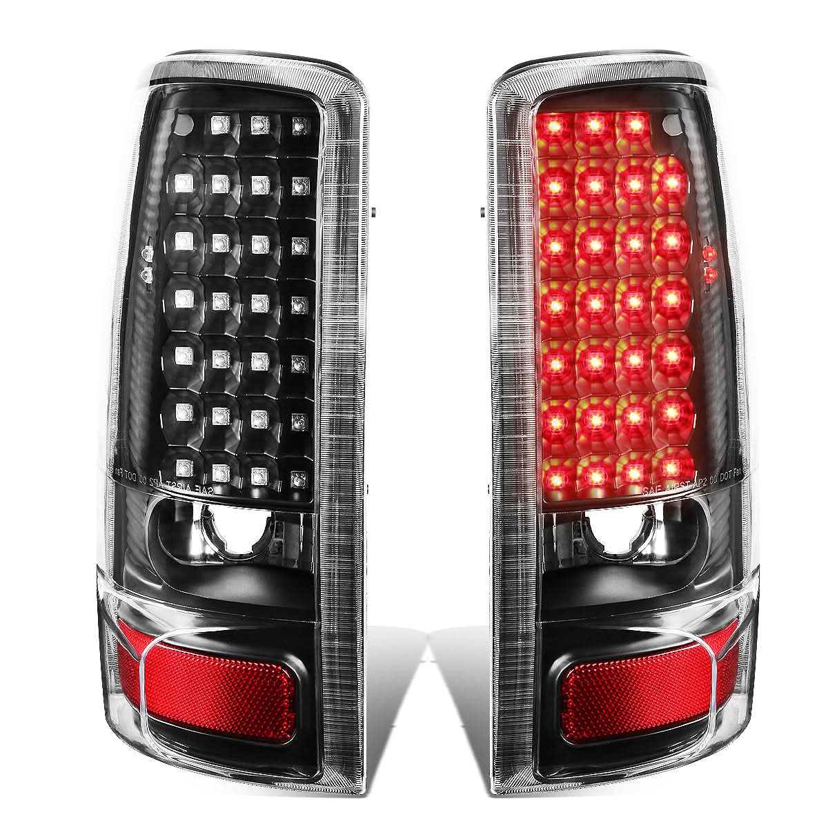 2000-2006 Chevrolet Tahoe Suburban GMC Yukon LED Tail Lights Black
