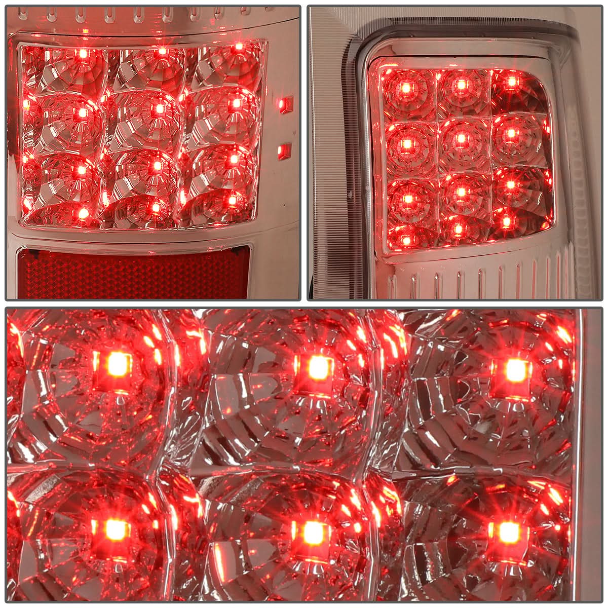 2007-2014 GMC Sierra LED Tail Lights - Chrome/Clear
