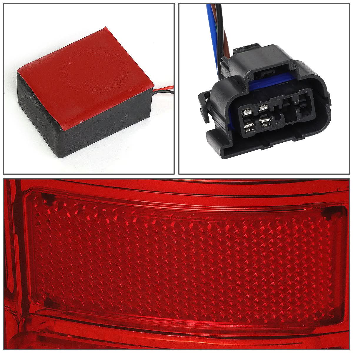 07-14 GMC Sierra LED Tail Lights Chrome/Red