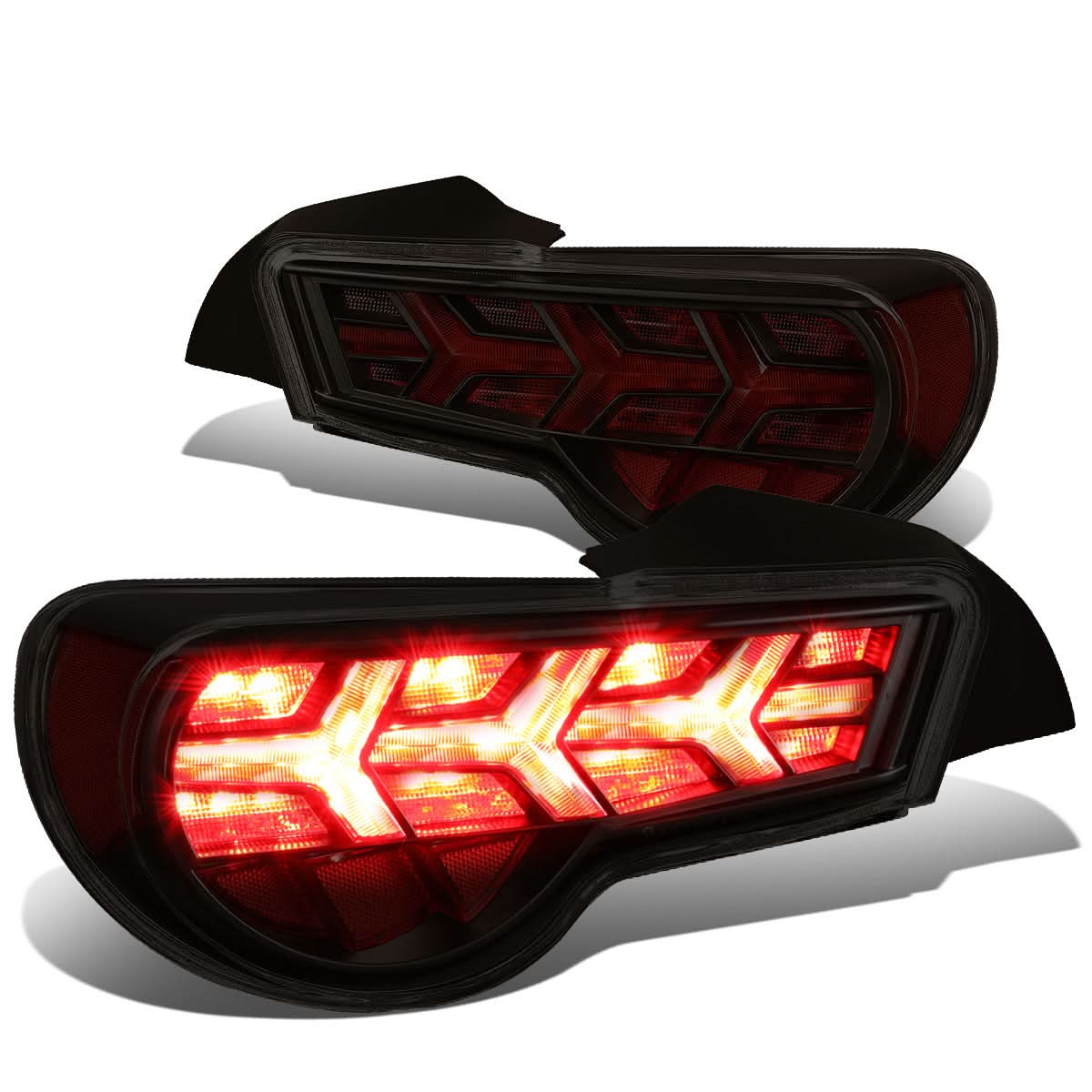 13-17 Subaru BRZ Black Housing Smoke Lens Tail Lights