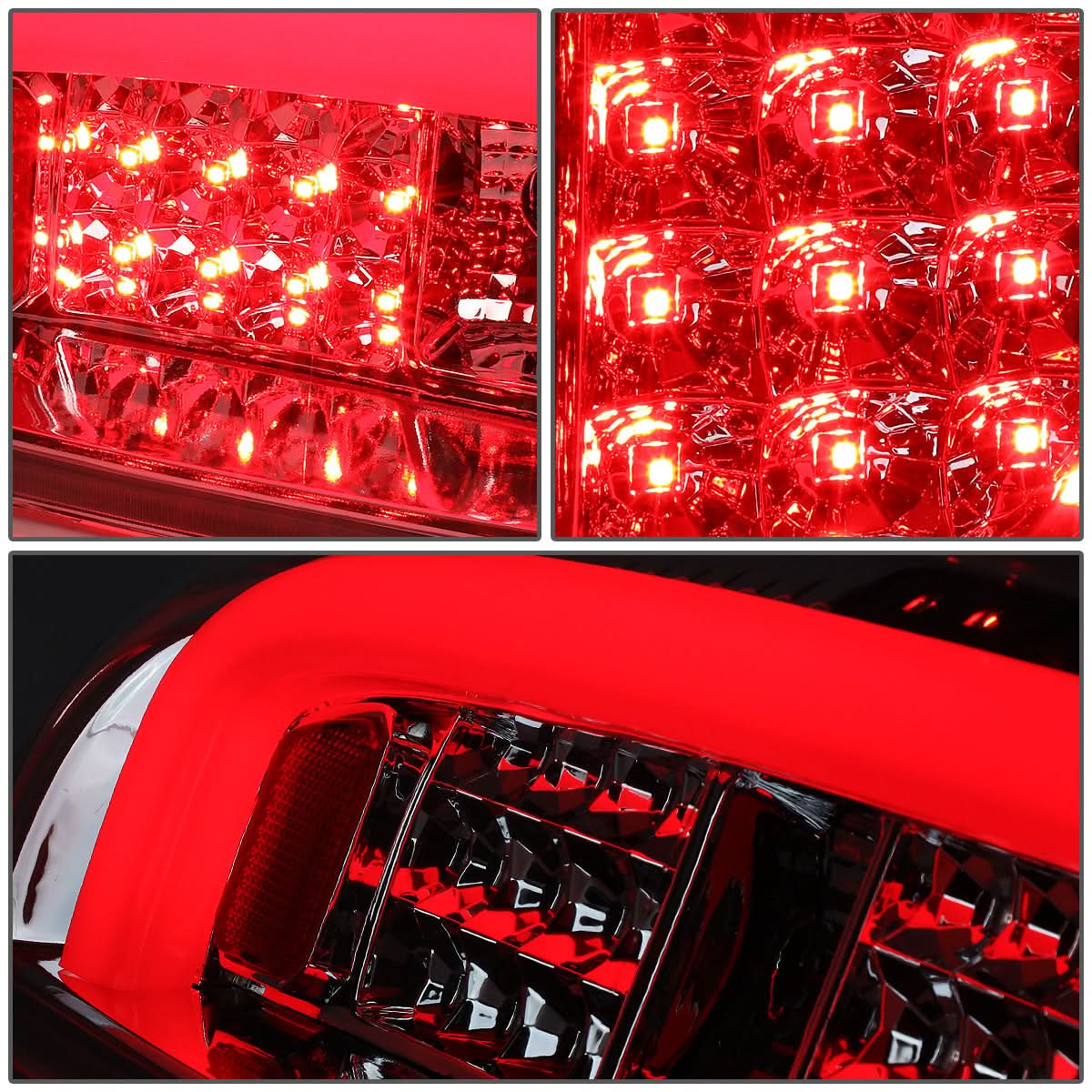 14-18 Toyota Tundra Tube Bar Style 3D LED Tail Lights - Chrome/Clear