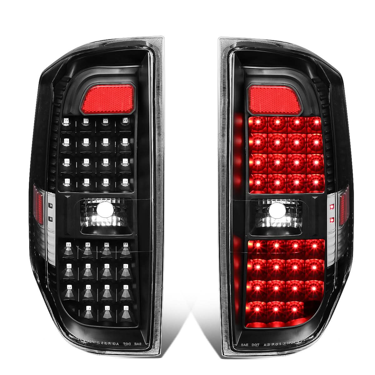 14-18 Toyota Tundra Full LED Tail Lights Black/Clear