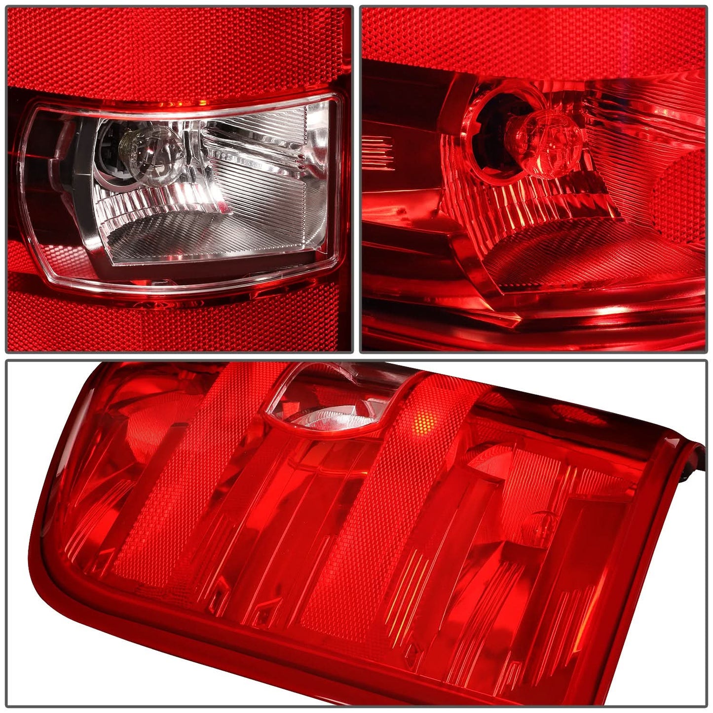 2007-2013 Chevrolet Silverado Red Clear Tail Light Left