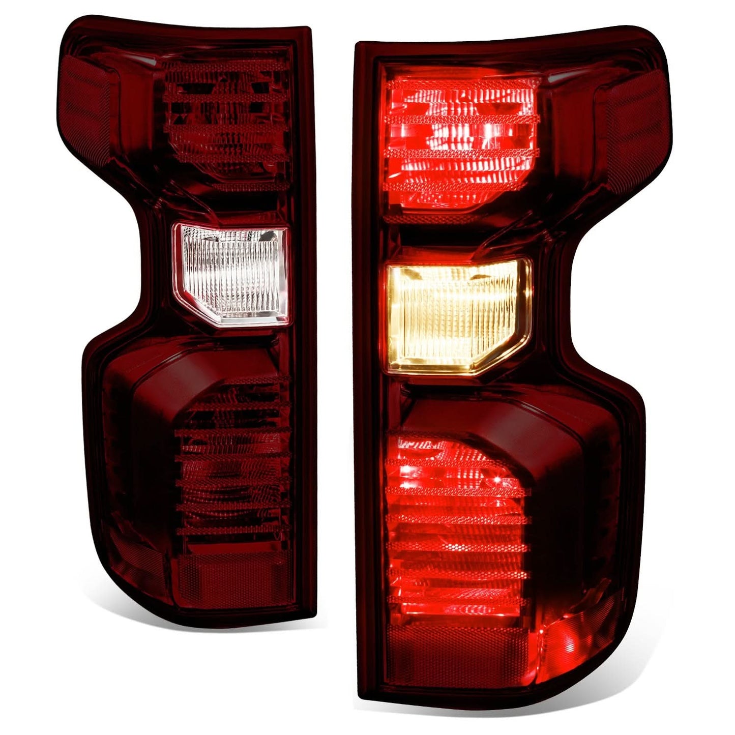2019-2024 Chevrolet Silverado 1500 LED Dark Red Tail Lights