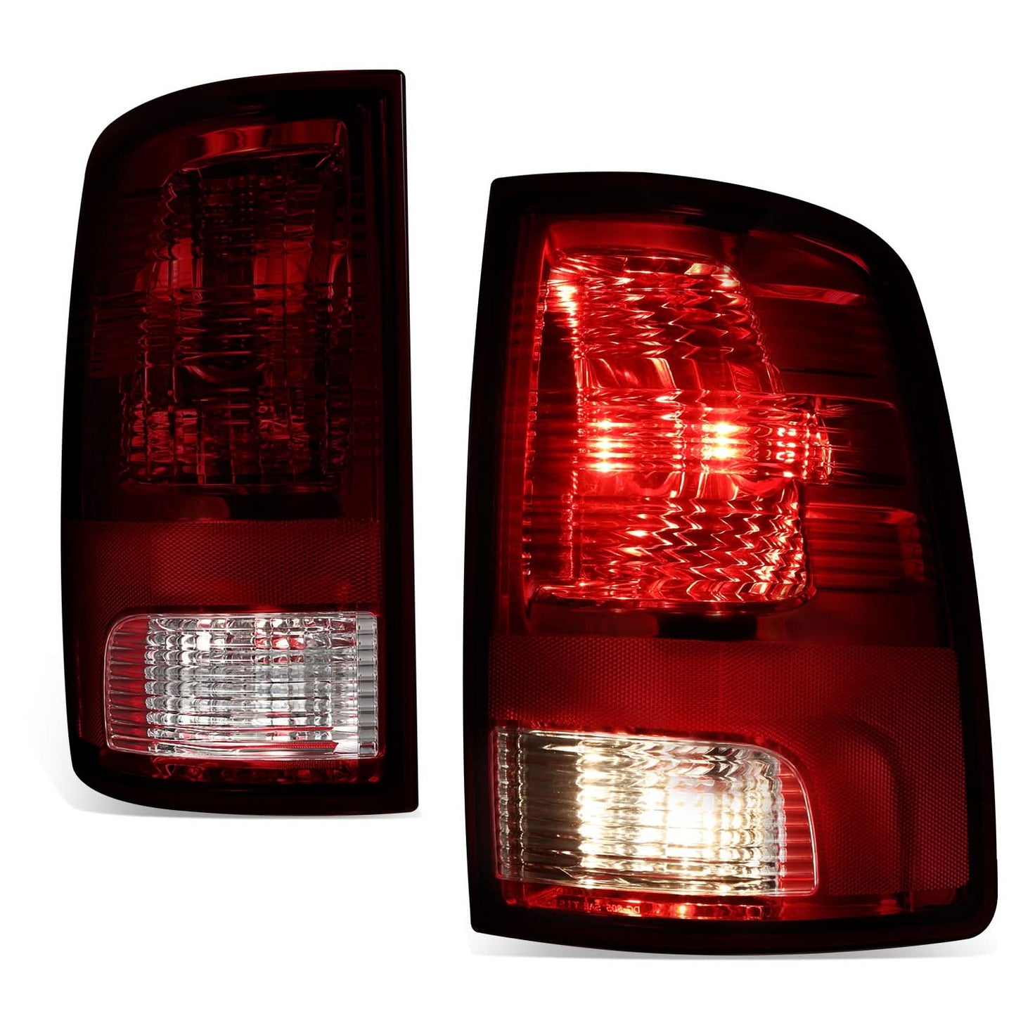 2009-2022 Dodge Ram LED Tail Lights Dark Red Pair