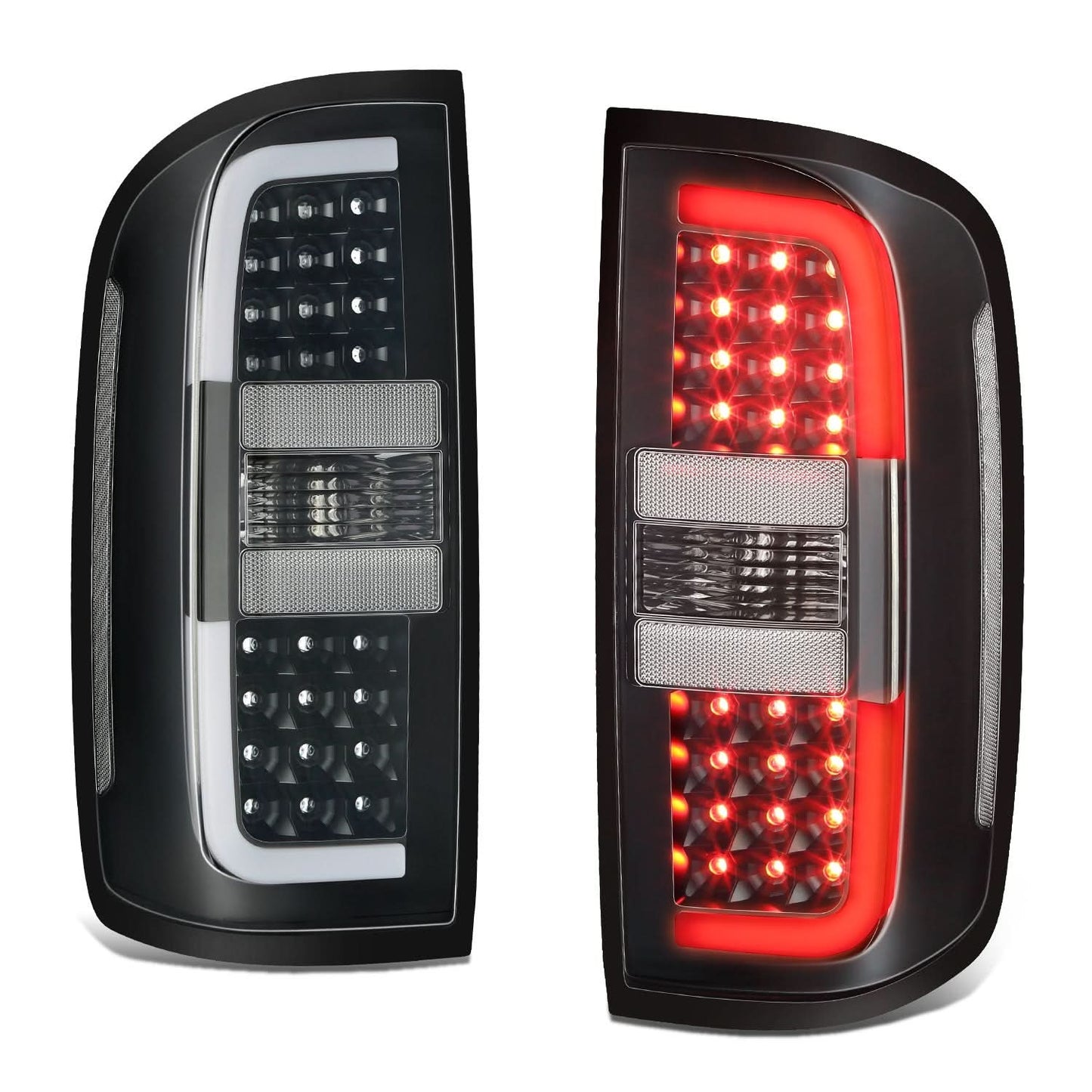 15-22 Chevrolet Colorado Black LED Tail Lights - Clear Lens
