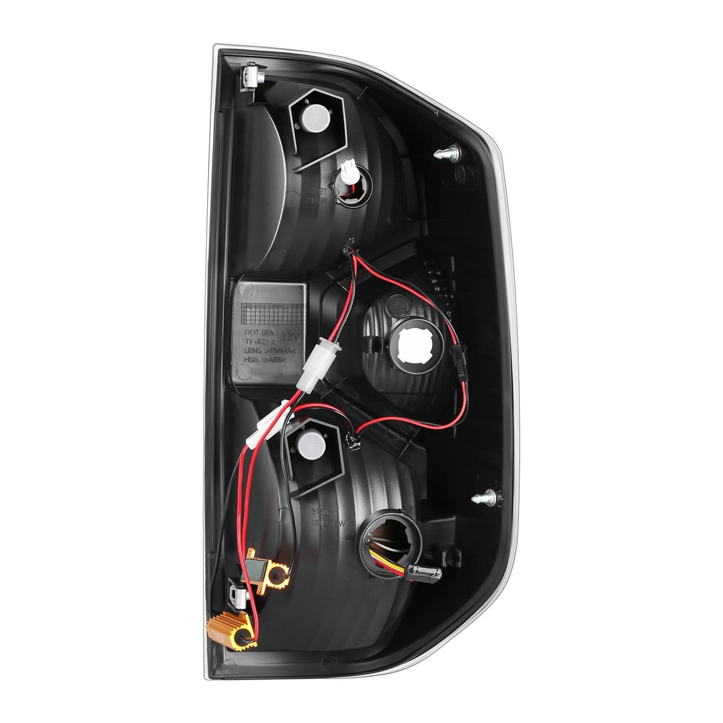 14-21 Toyota Tundra LED Tube Tail Lights Black Housing Clear Lens