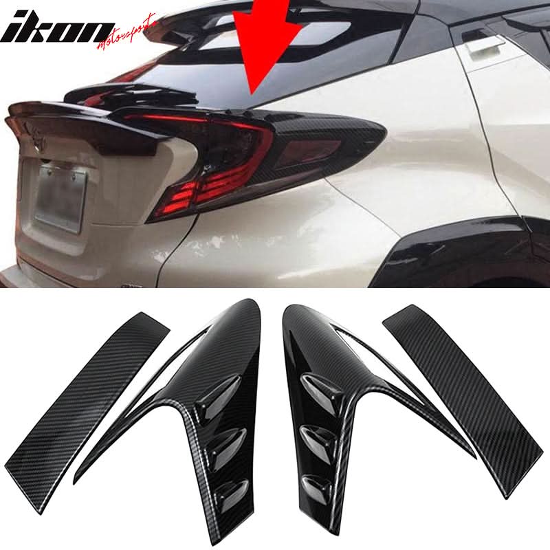 2017-2020Â Toyota C-HR MD Rear Taillight Cover 4PCS Carbon Fiber Print