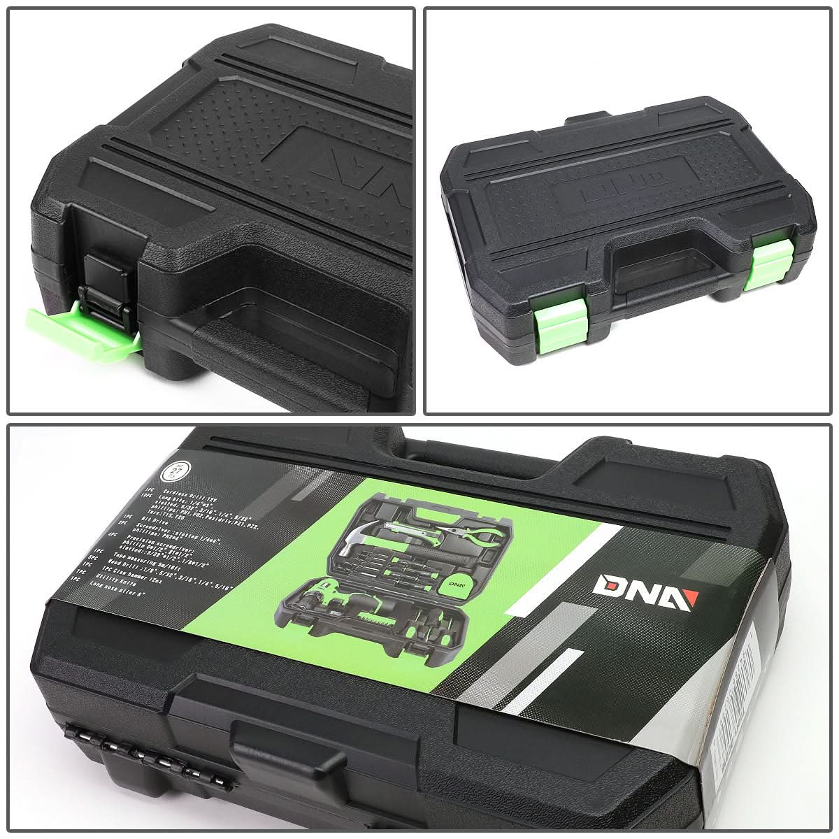 27-Piece Tool Set with Carrying Case - Black/Green