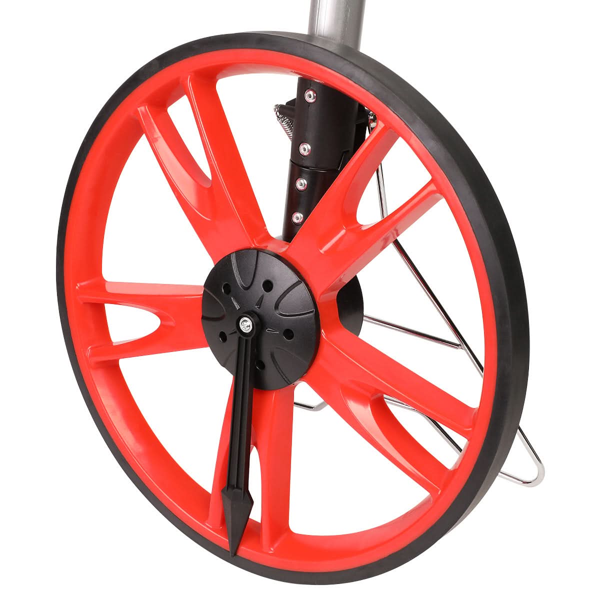 Digital Measuring Wheel with DNA Logo LED Foldable Black Red