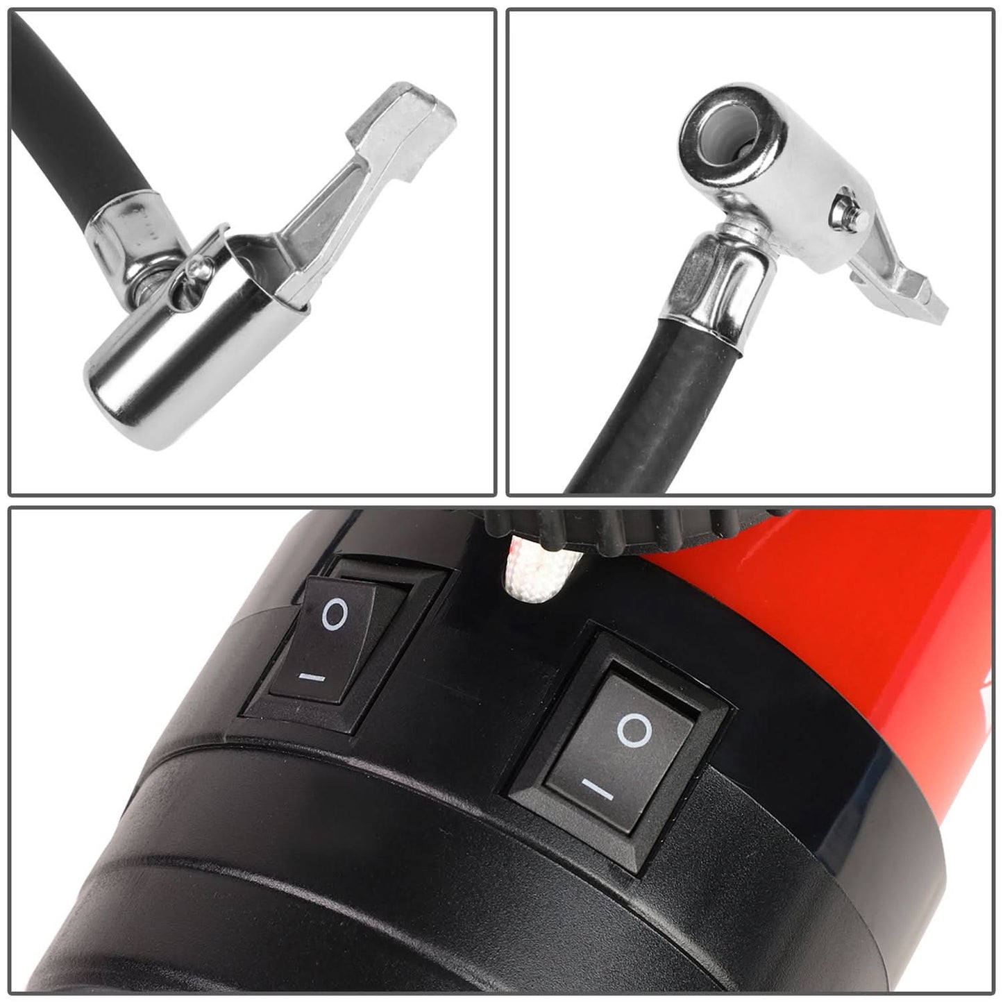 DNA Logo Portable Air Inflator with LED Display and Adapters