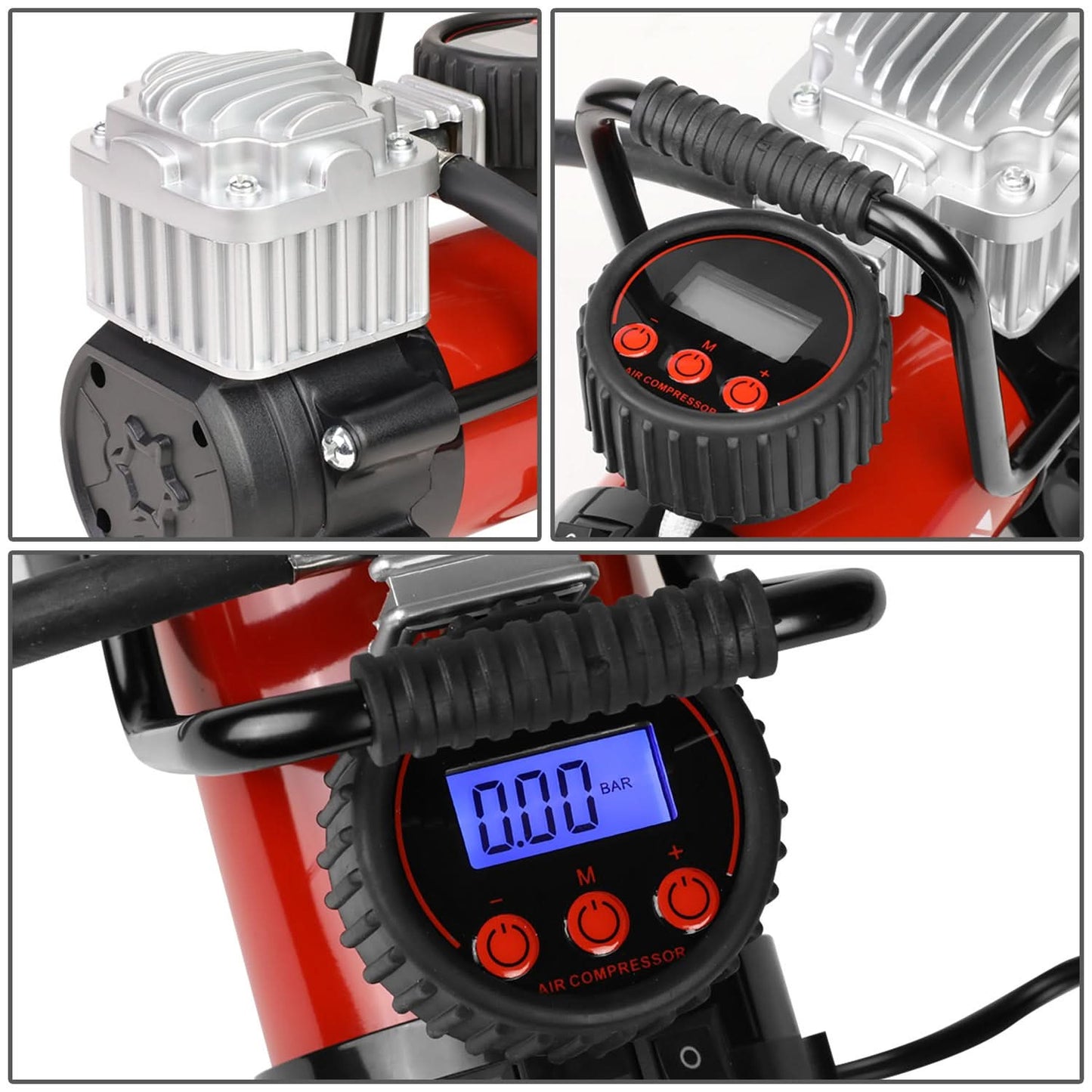 DNA Logo Portable Air Inflator with LED Display and Adapters