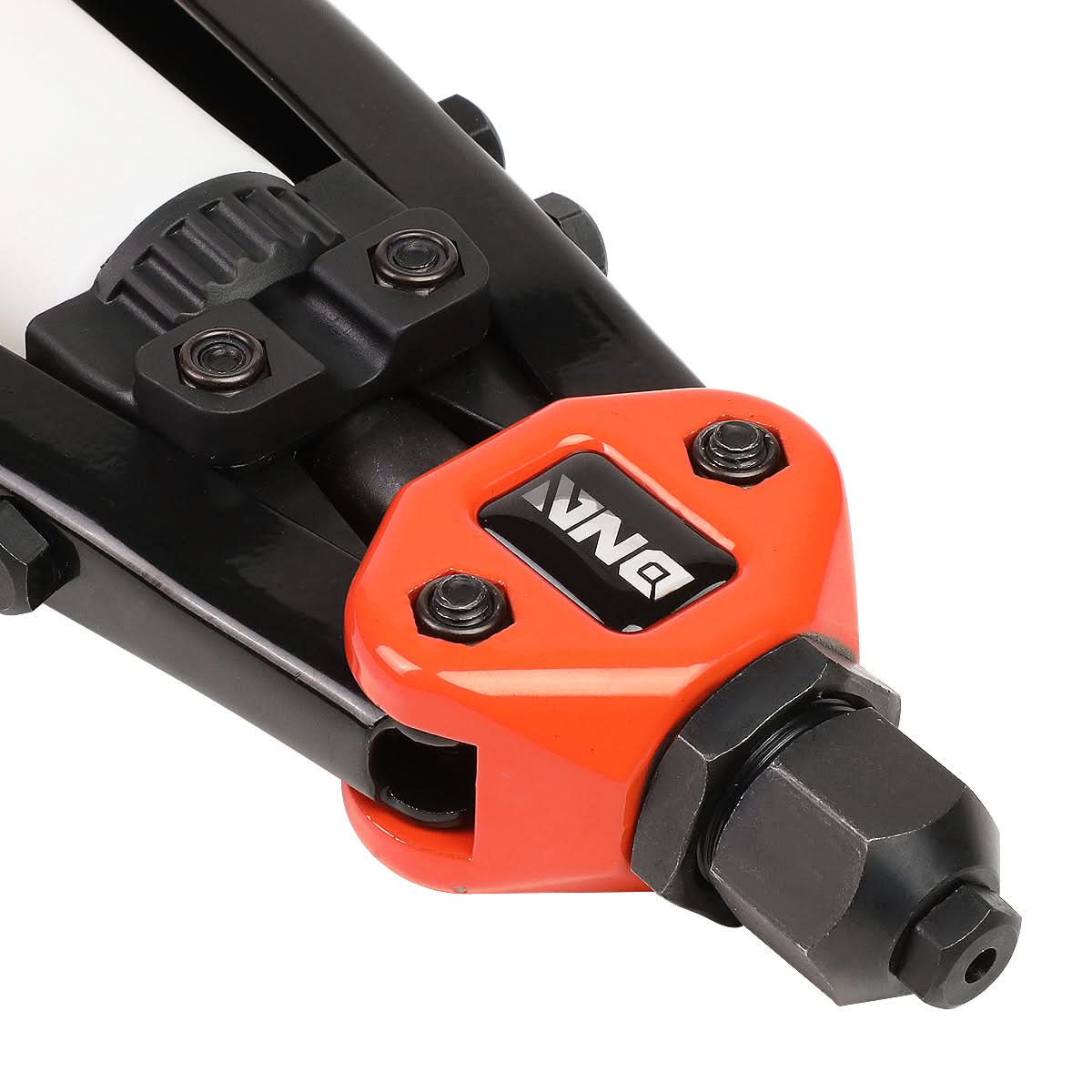 DNA Logo Hand Riveter 12.5" Handles with Collection Bottle Black Red