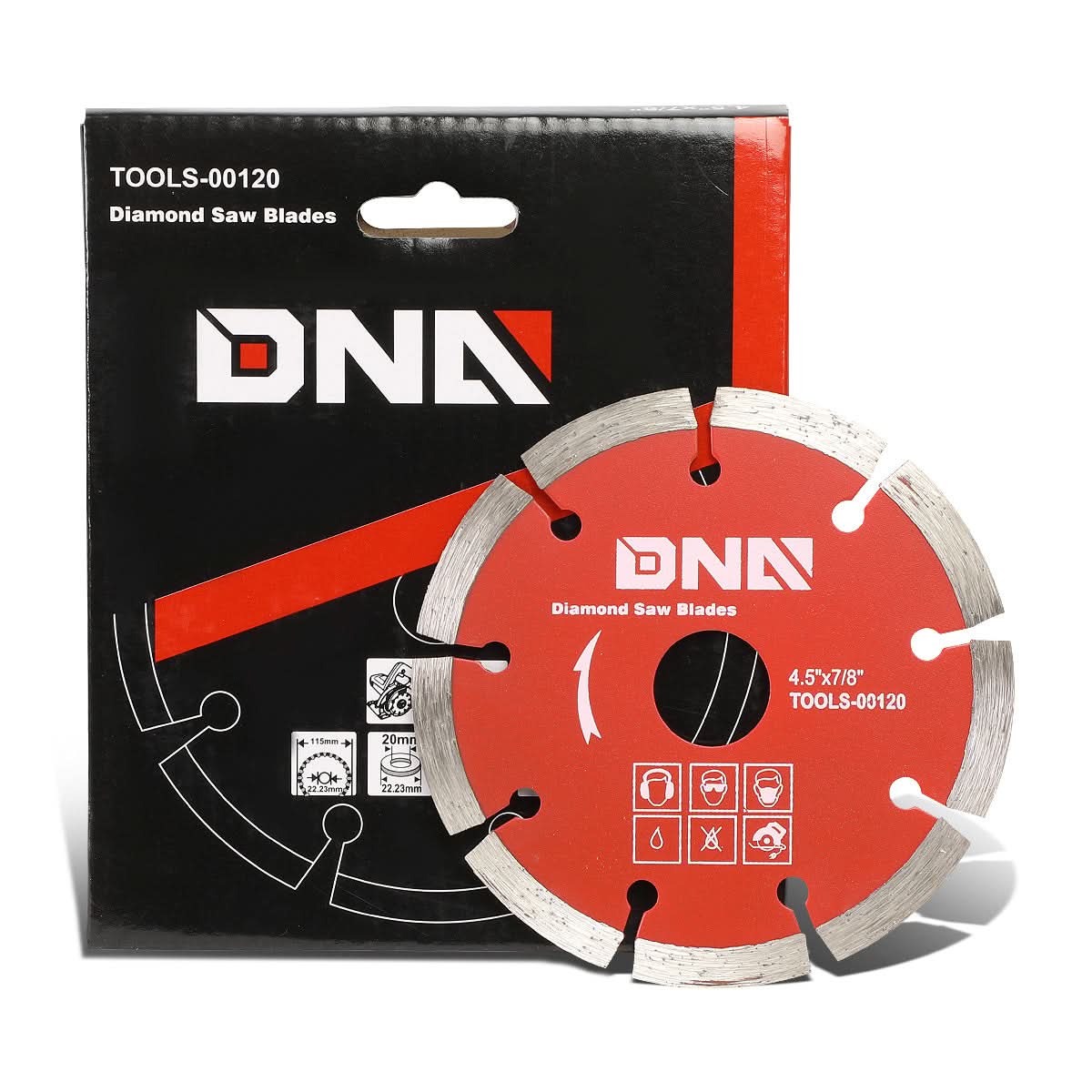 DNA Logo Diamond Blade 5/8"-7/8" Arbor 0.077" Thick Metallic Red