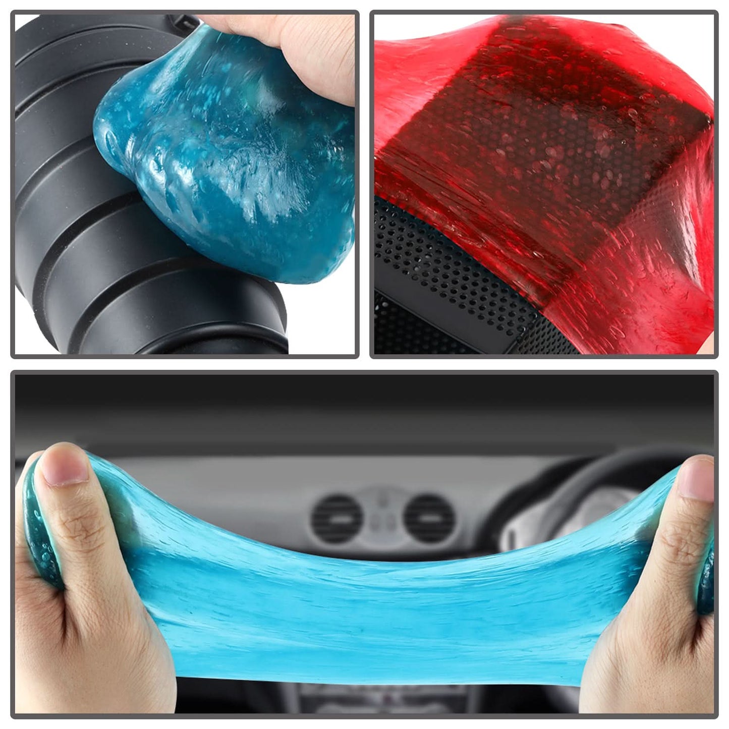 Automotive Cleaning Jelly Multi-Color Kit - Blue Red Yellow