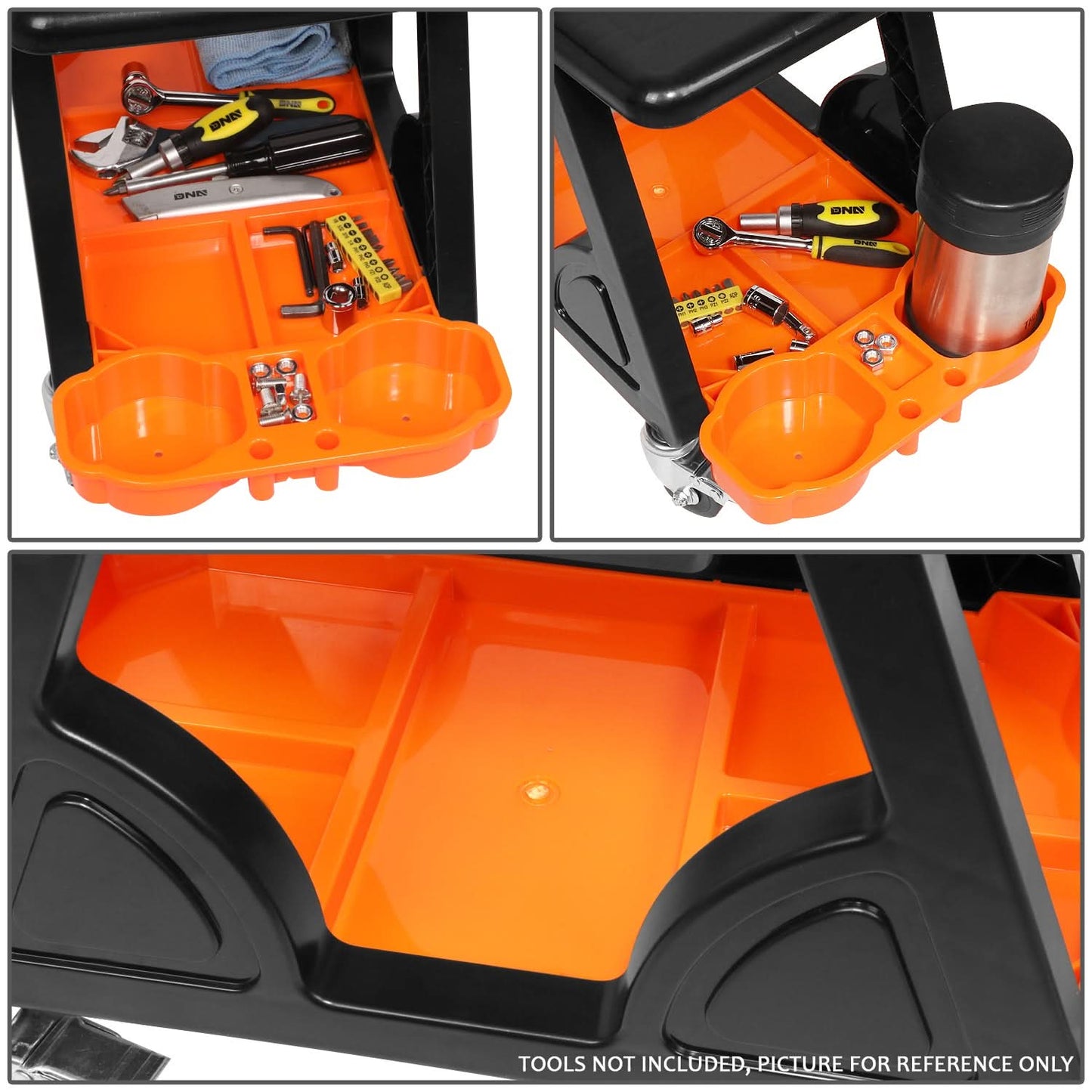 Racing Roller Seats 23" x 13.5" x 10.5" Orange