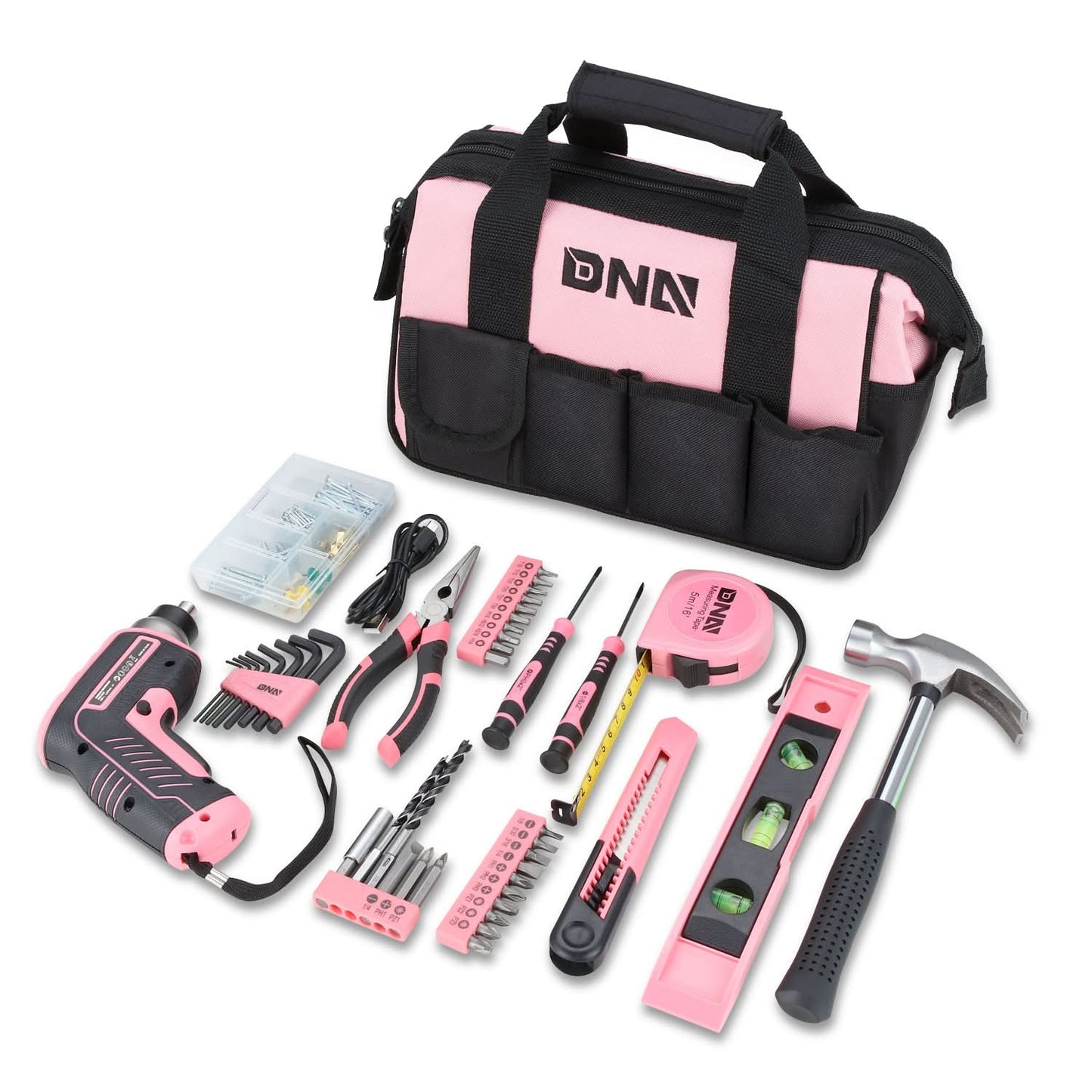 44-Piece Pink Tool Set for Automotive Maintenance