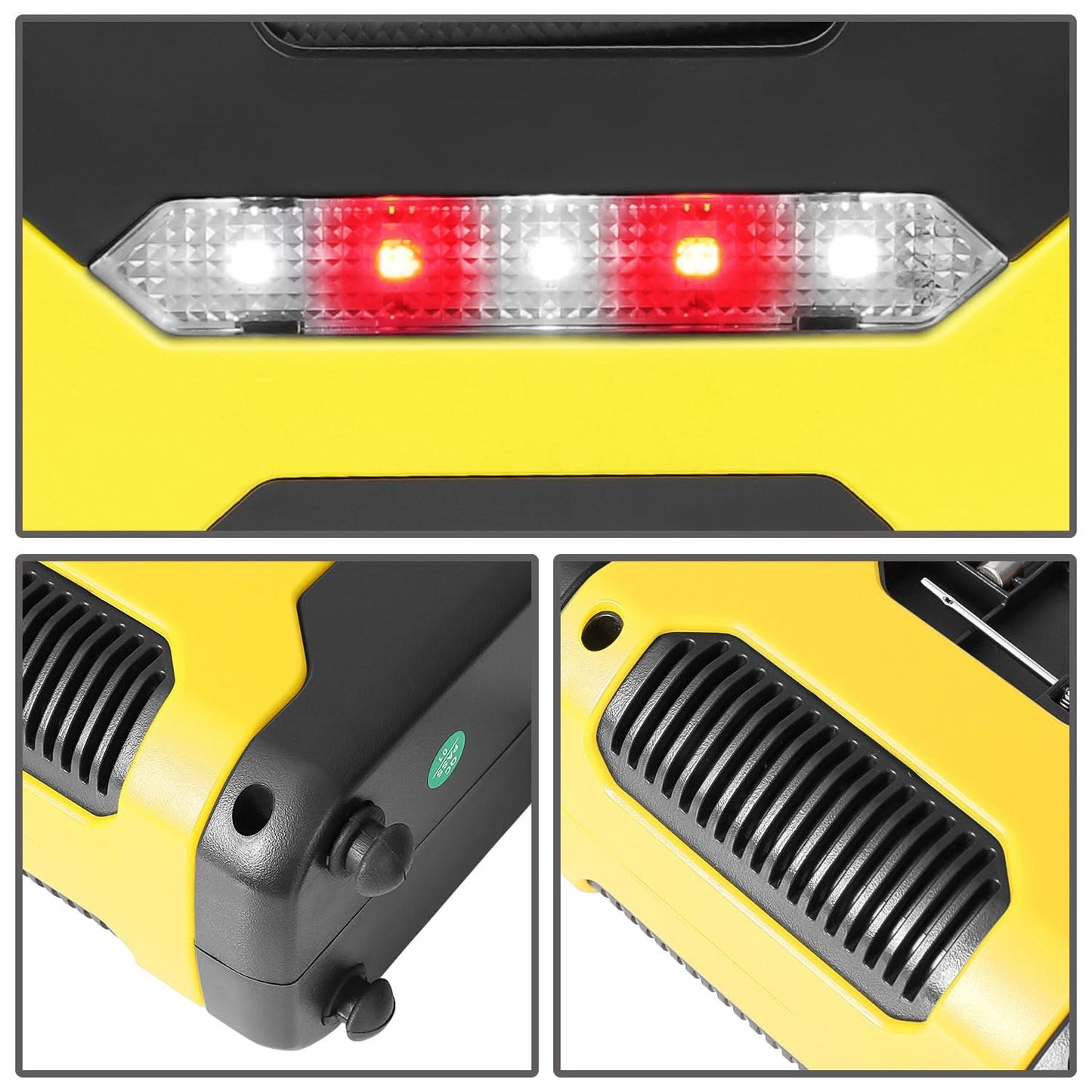 Portable Air Compressor & Inflator with Car Charger - Yellow