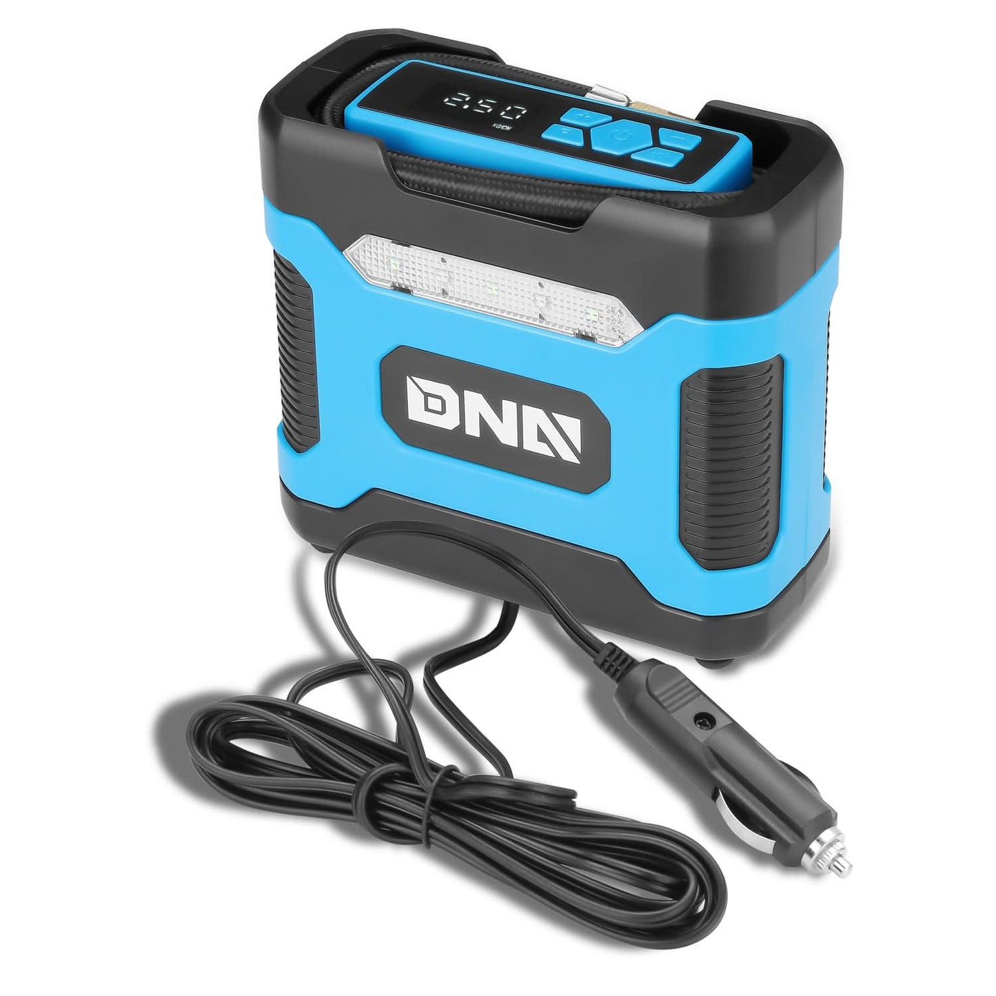 Universal Car Air Compressor & Inflator with Car Charger - Blue