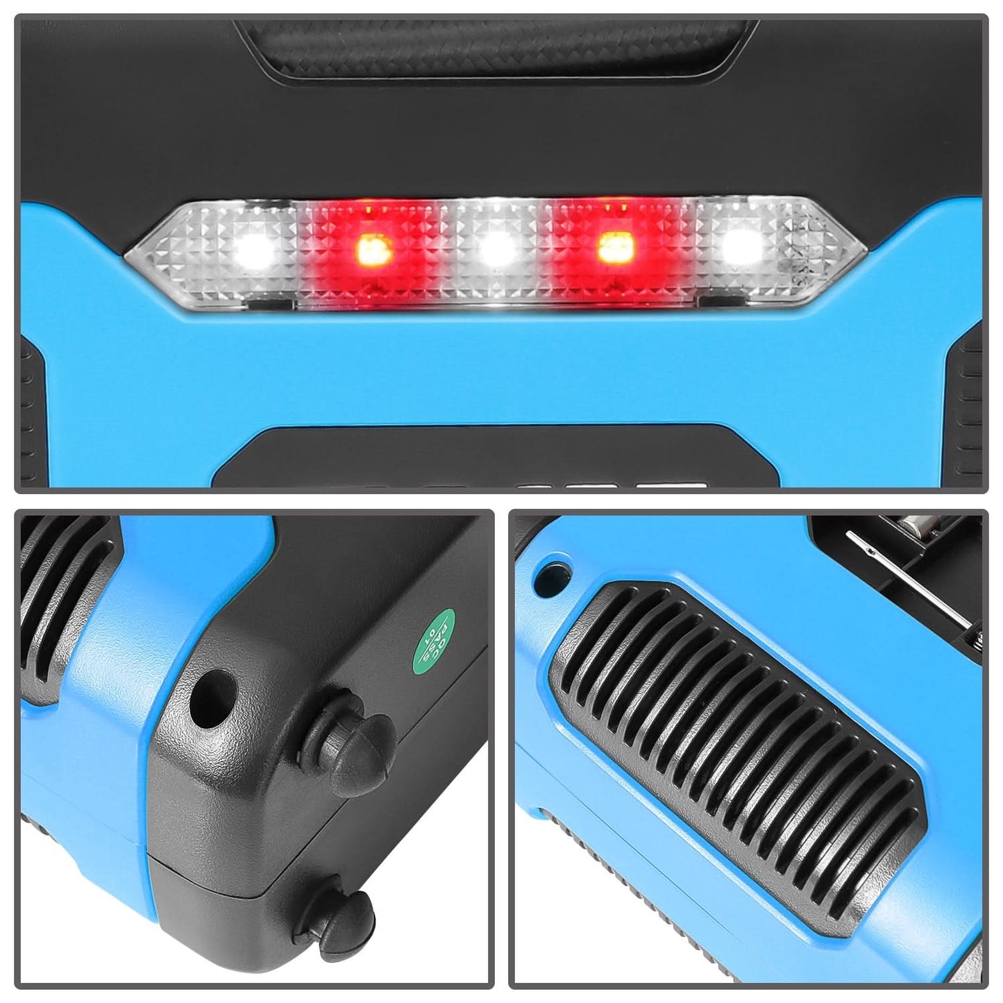 Universal Car Air Compressor & Inflator with Car Charger - Blue