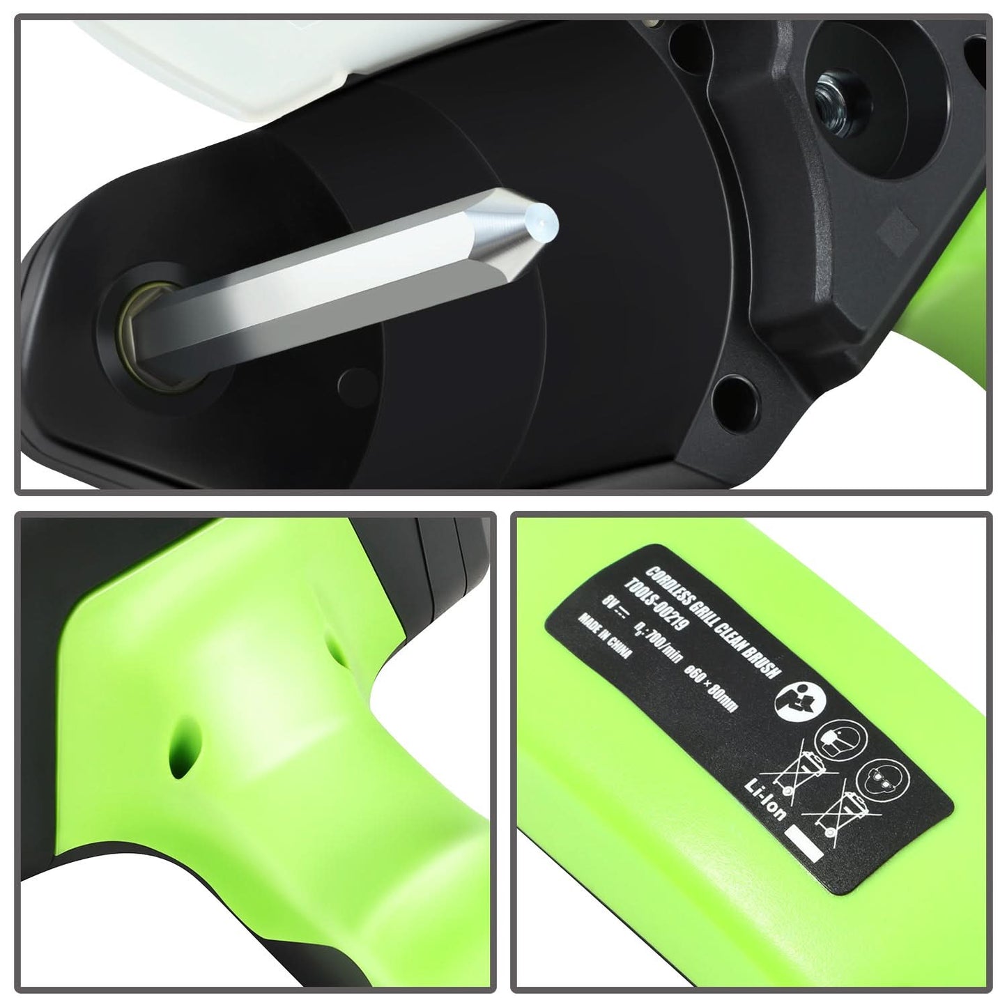 8V Cordless Grill Cleaning Brush