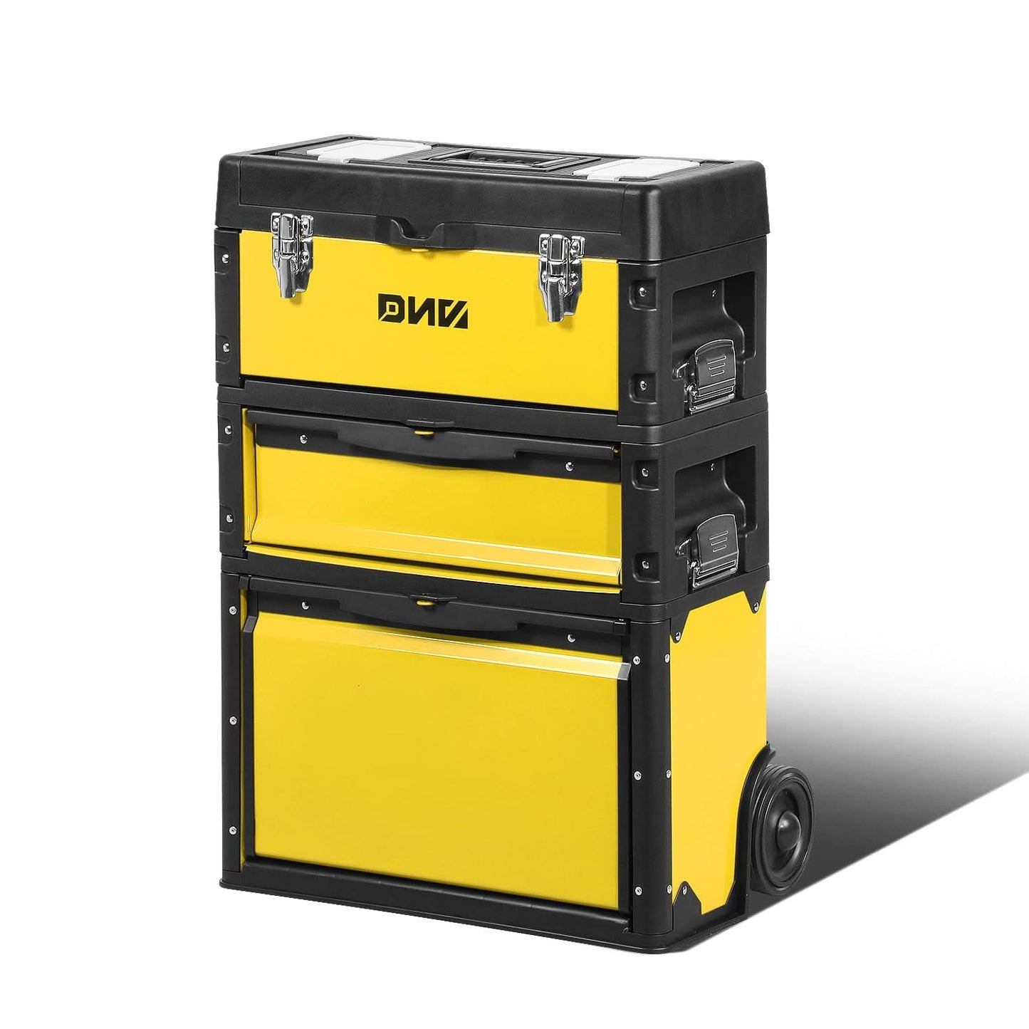 19.5" x 28.5" x 12" Yellow Trolley Tool Box