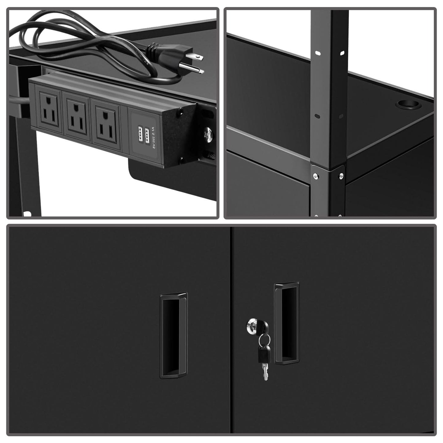 32x18x42 Steel AV Cart