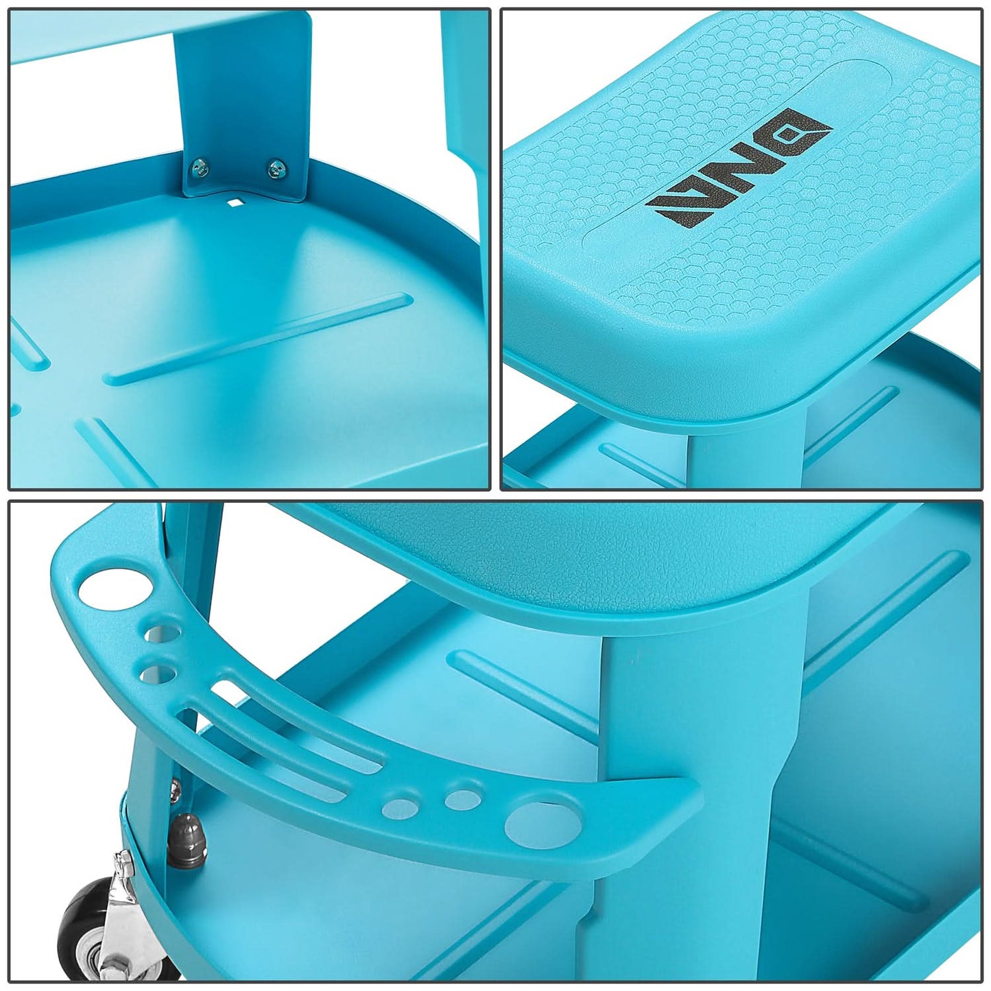 Rolling Car Stool - Blue