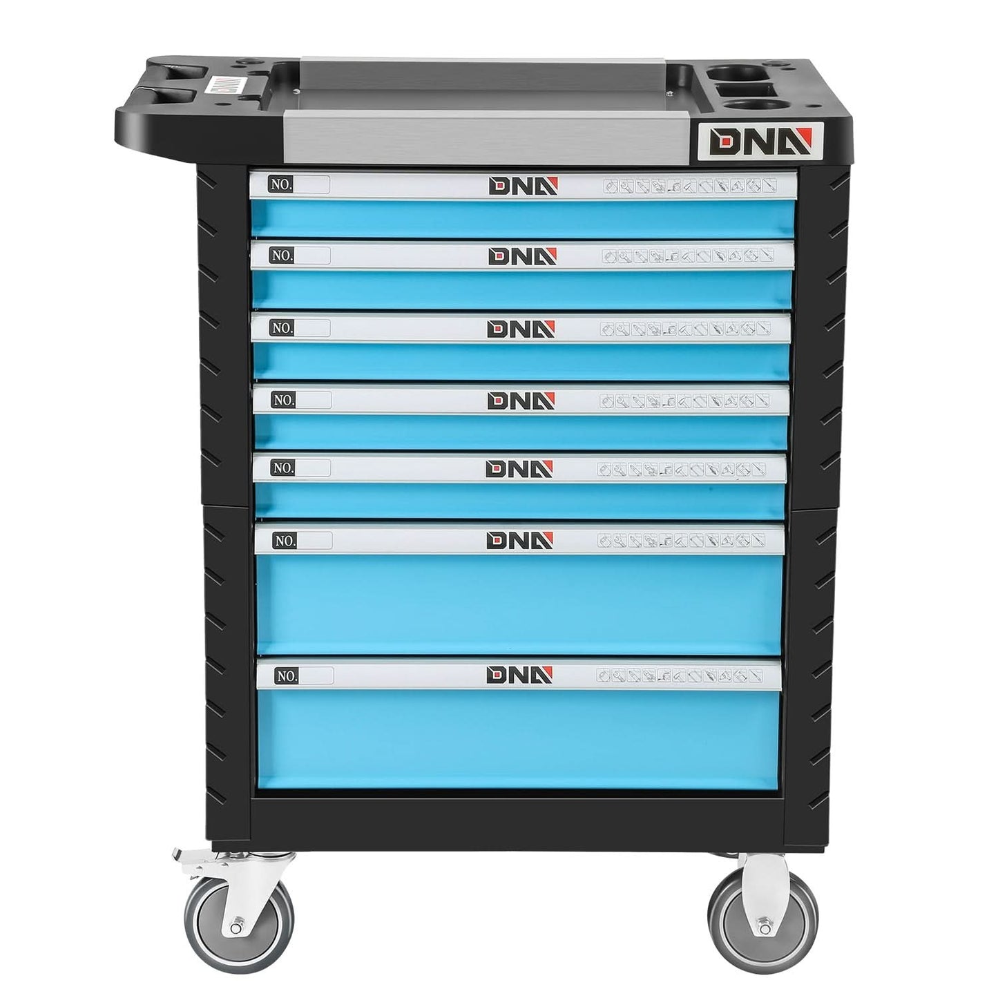 7-Drawer Plastic Top Roller Cabinet
