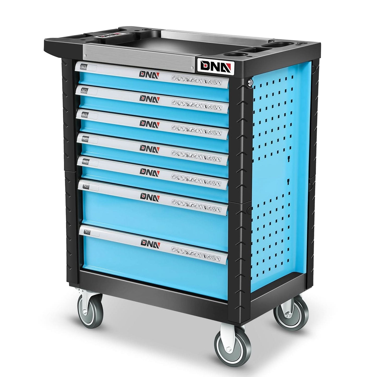7-Drawer Plastic Top Roller Cabinet