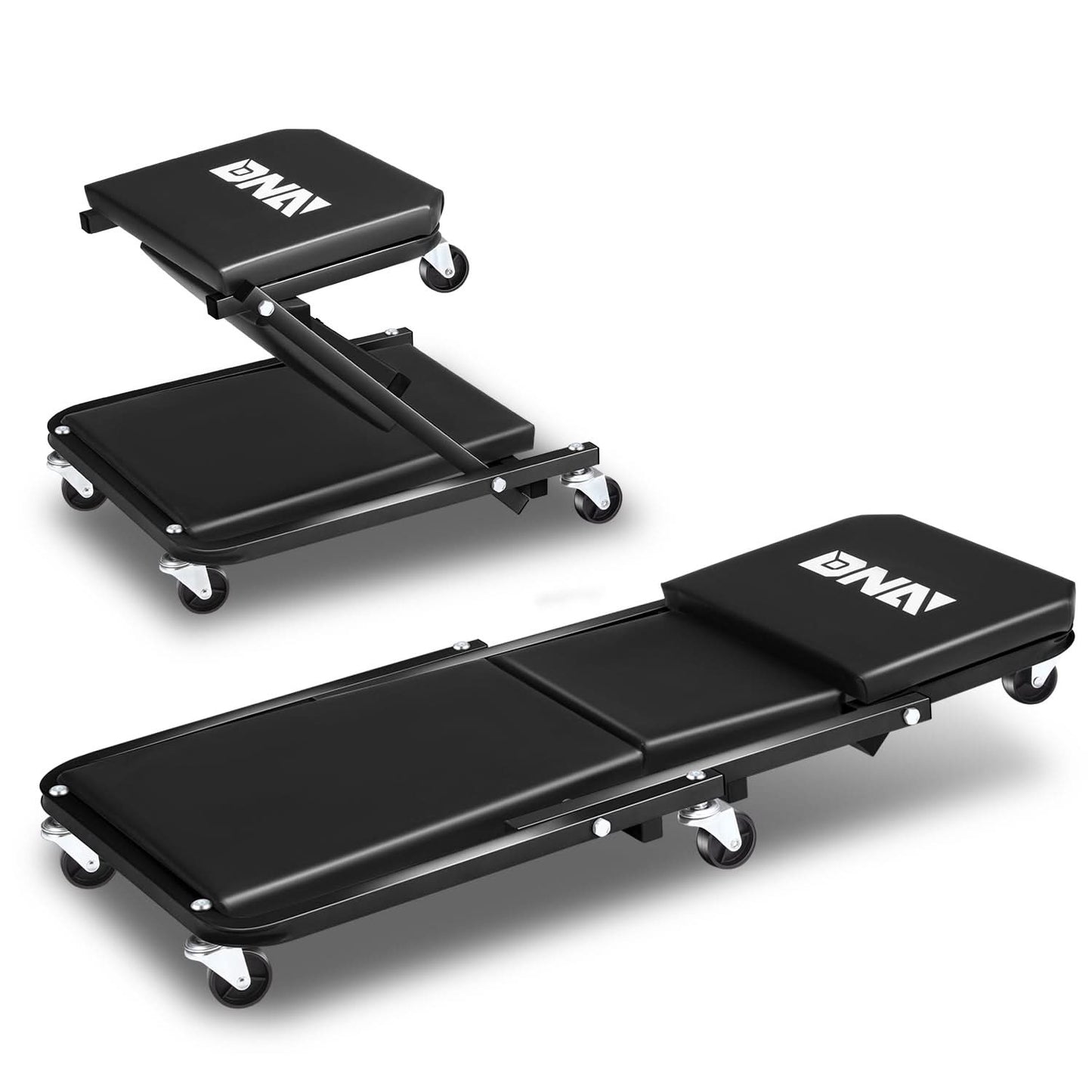 2 in 1 Car Creeper and Seat - 36 Inch Black