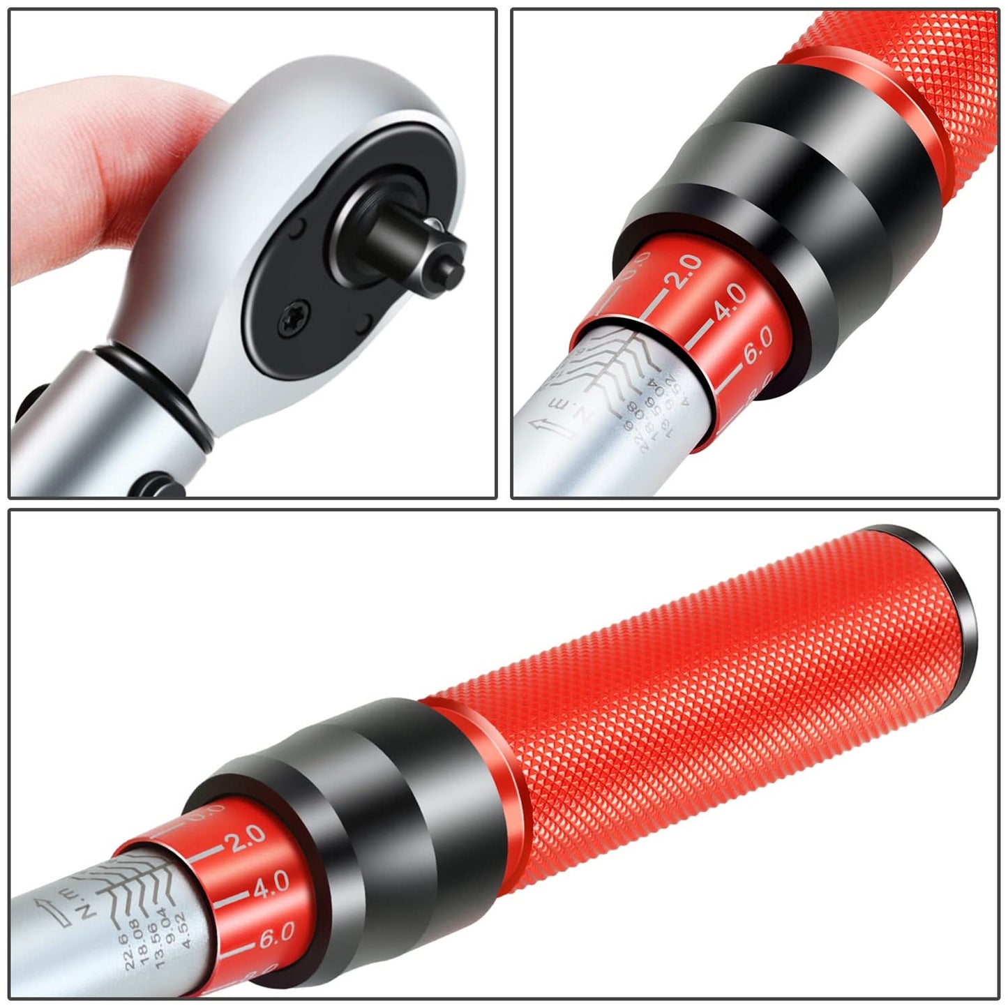 1/4" 5-25 Nm Torque Wrench Set with 200 Inch Pounds
