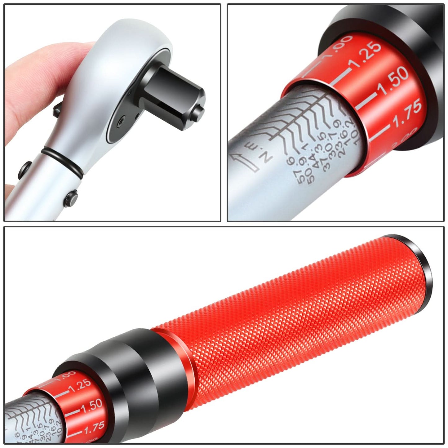 Torque Wrench Set 1/2" 10-60 N.M 45 Ft-Lb Professional Tool Kit