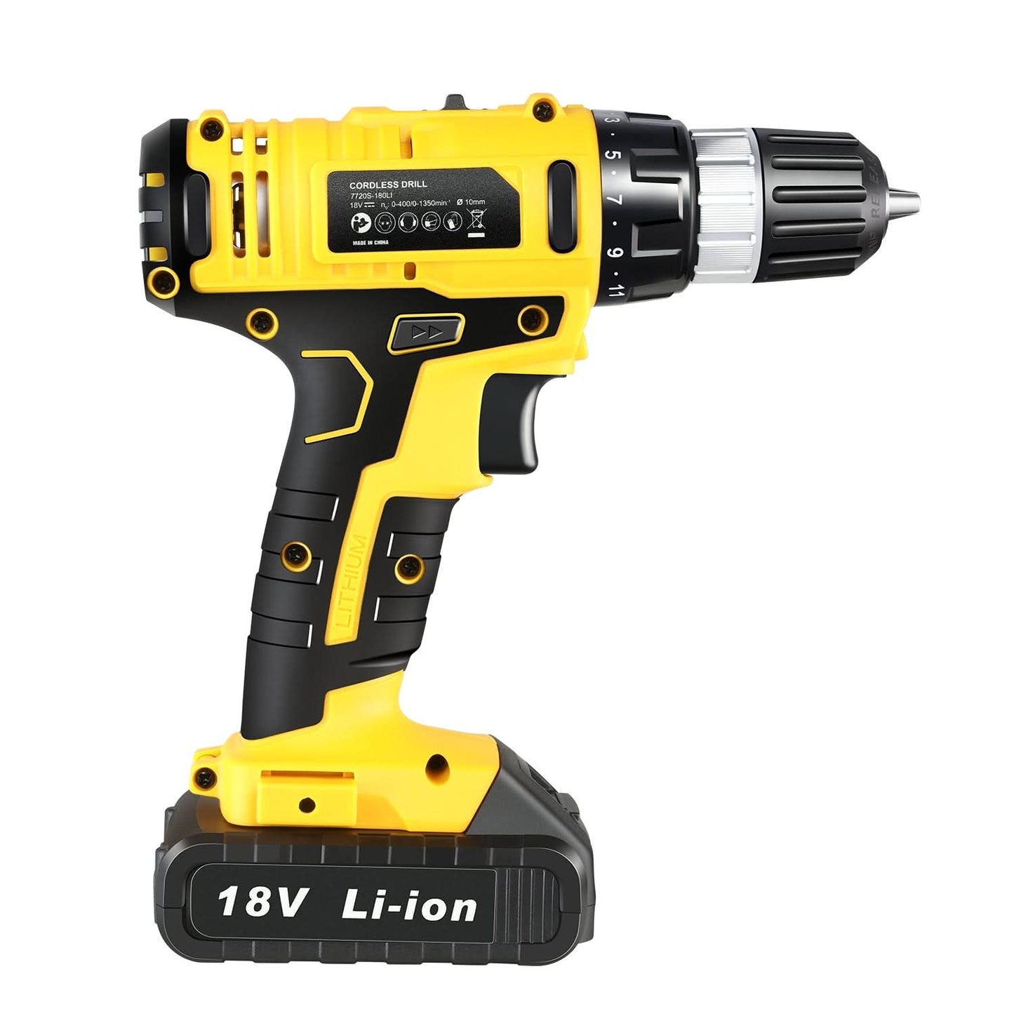 18V Cordless Drill - Yellow