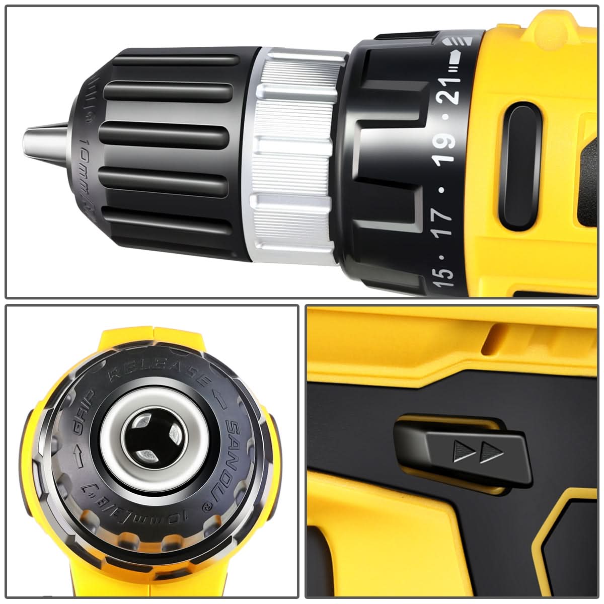 18V Cordless Drill - Yellow