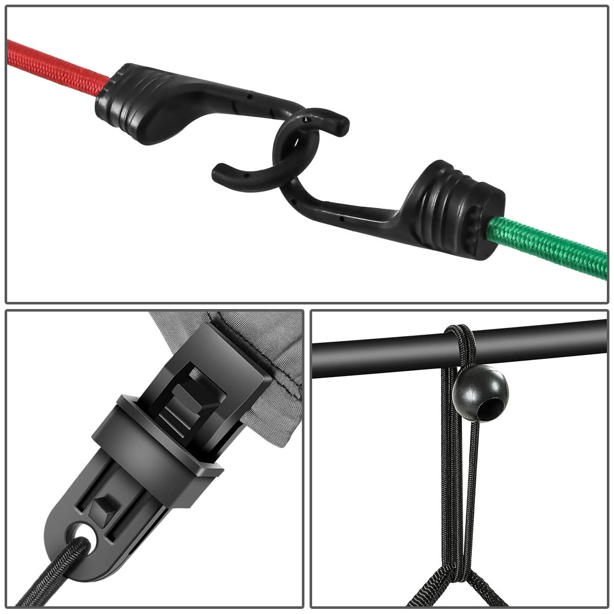 Bungee Cords Assorted Set with Zipper Storage Bag
