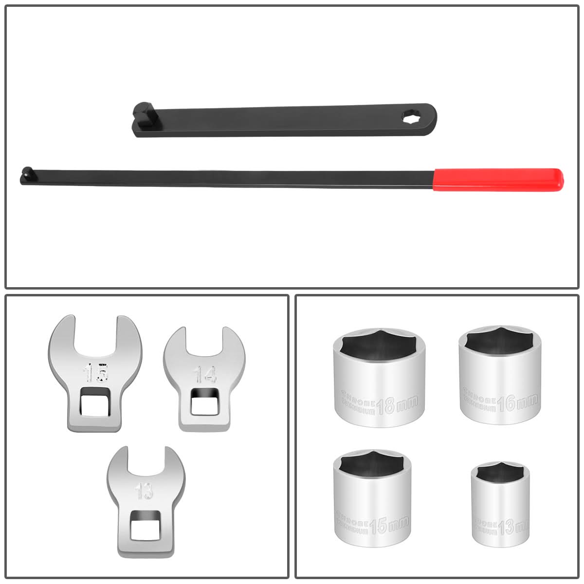 9-Piece Serpentine Belt Tool Set for Automotive Service