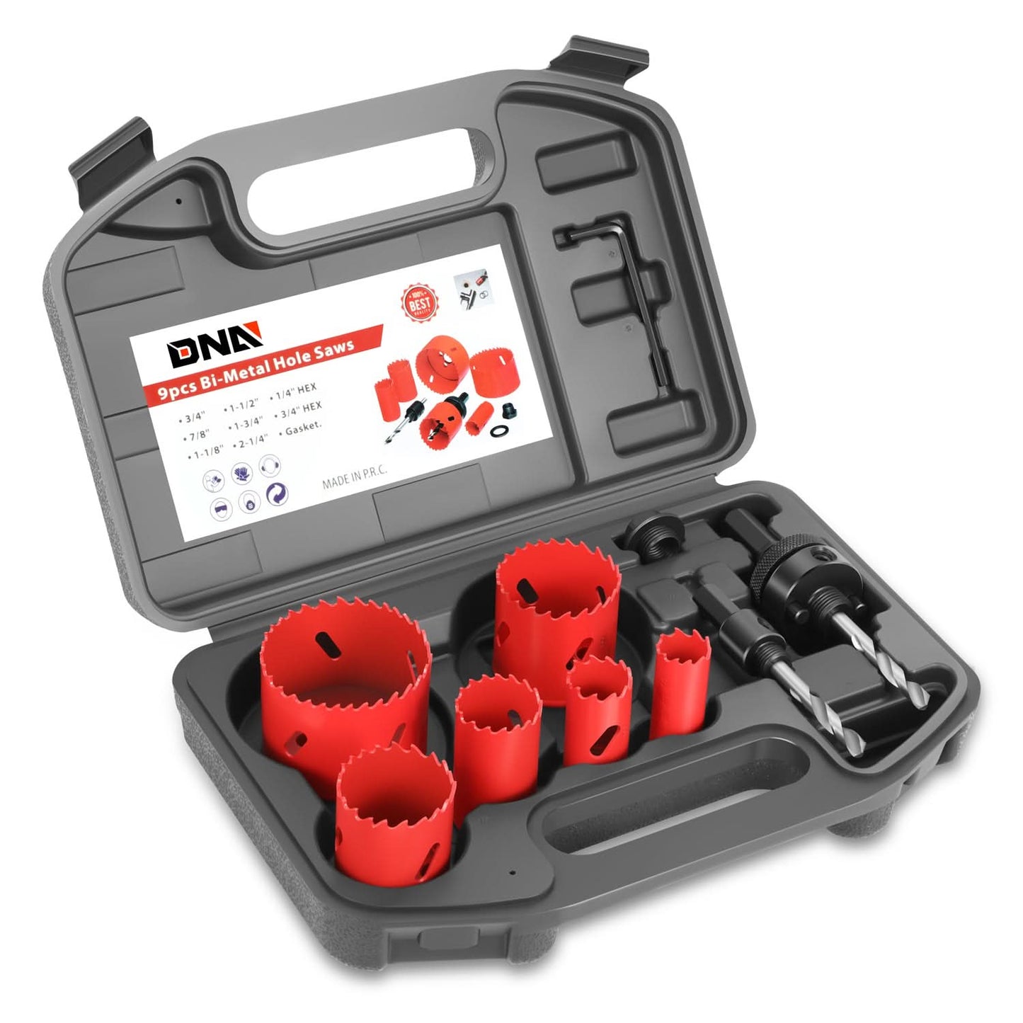 9-Piece Bi-Metal Hole Saw Set