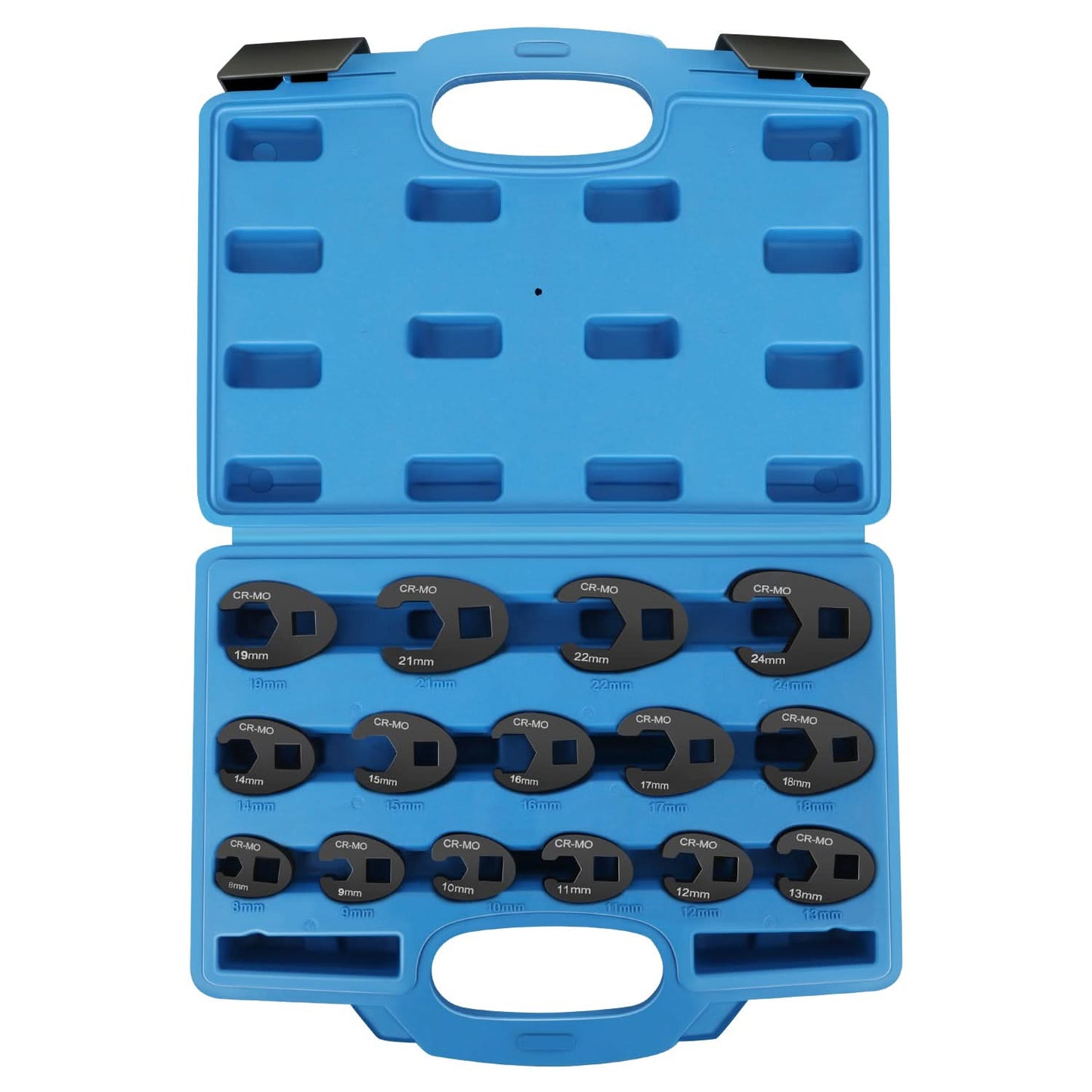 Crowfoot Wrench Set for 8-24mm Flare Nuts - Automotive Tool Kit