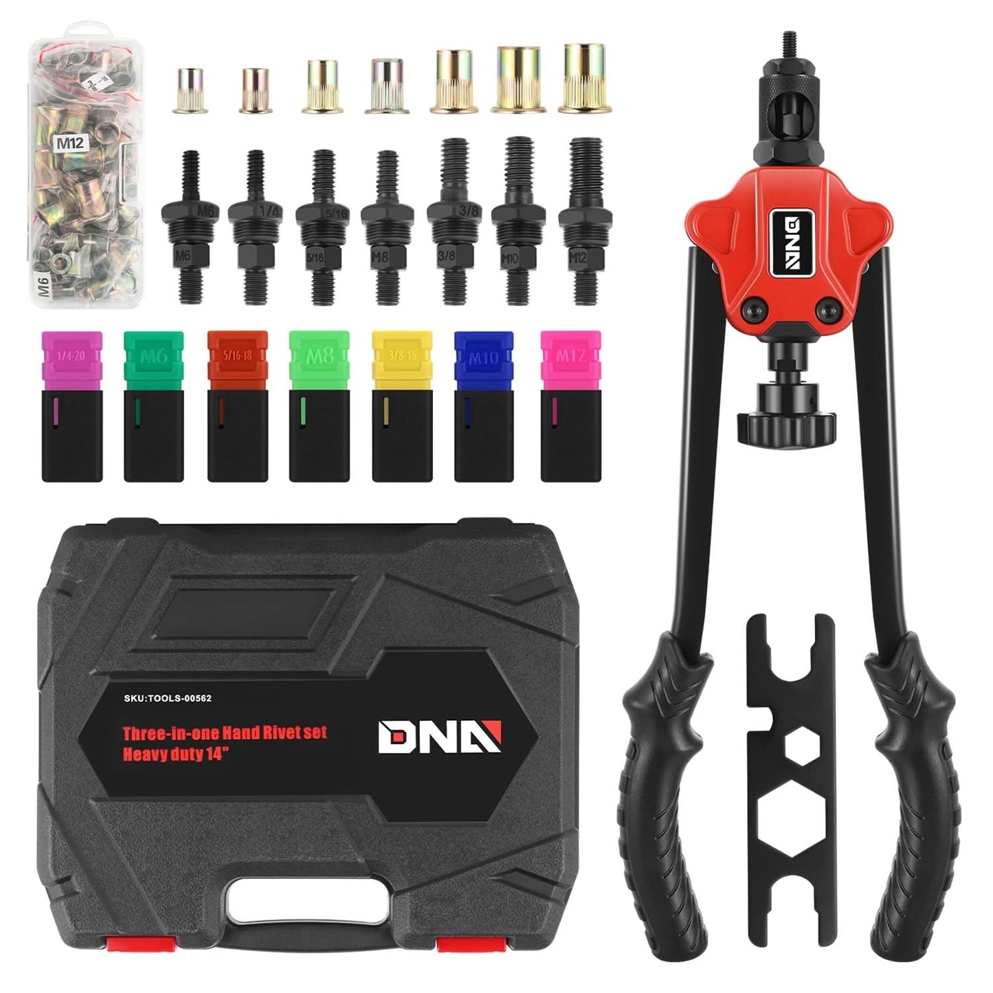 Heavy Duty 14" Three-in-One Hand Rivet Set