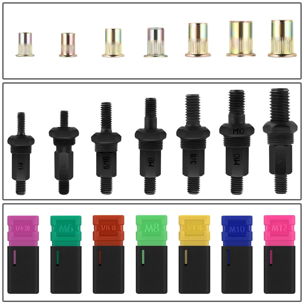 12" Hand Rivet Set - Automotive Riveting Tool