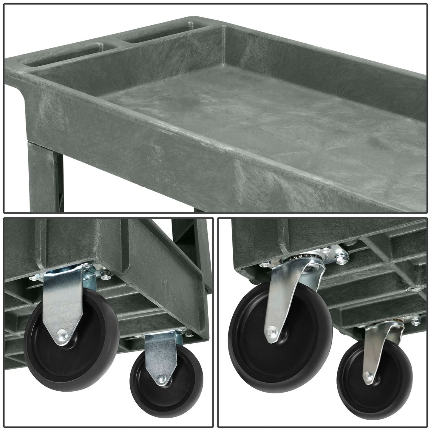 Small Tray Top Service Cart (2 Layers)