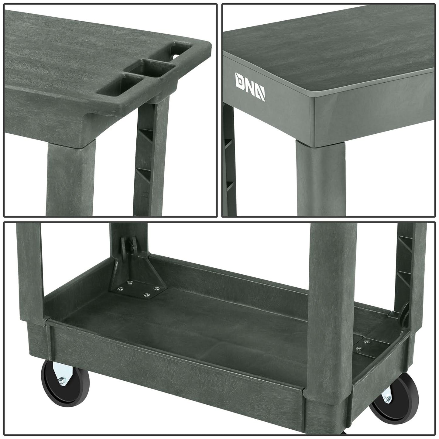 Small Flat Top Service Cart 2 Layer Automotive Shop Equipment